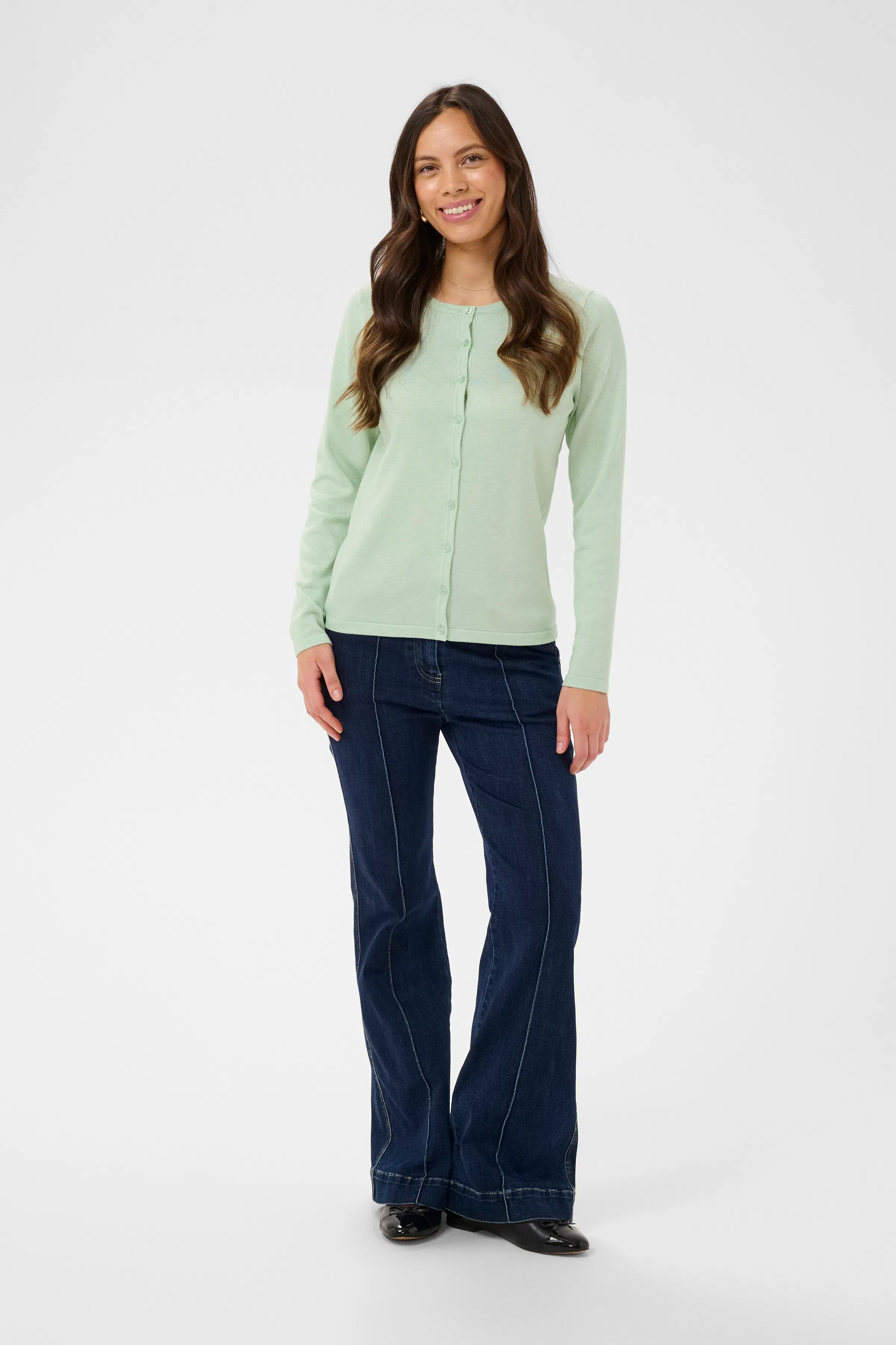 MilaSZ R-Neck Cardigan LOOKBOOK FRONT 30500005-1463121