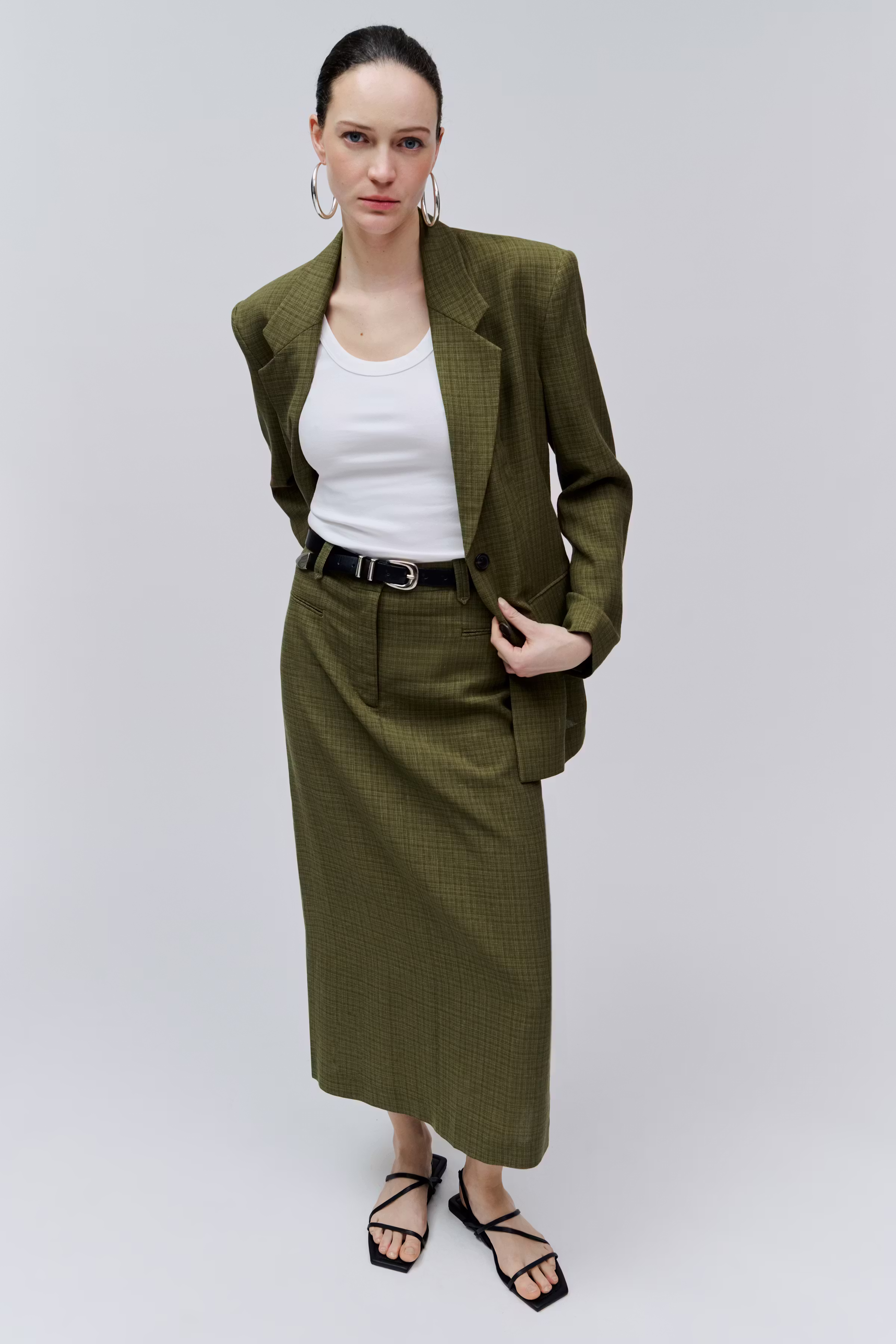 IOSONIA Kjol LOOKBOOK FRONT 30600652-GR519