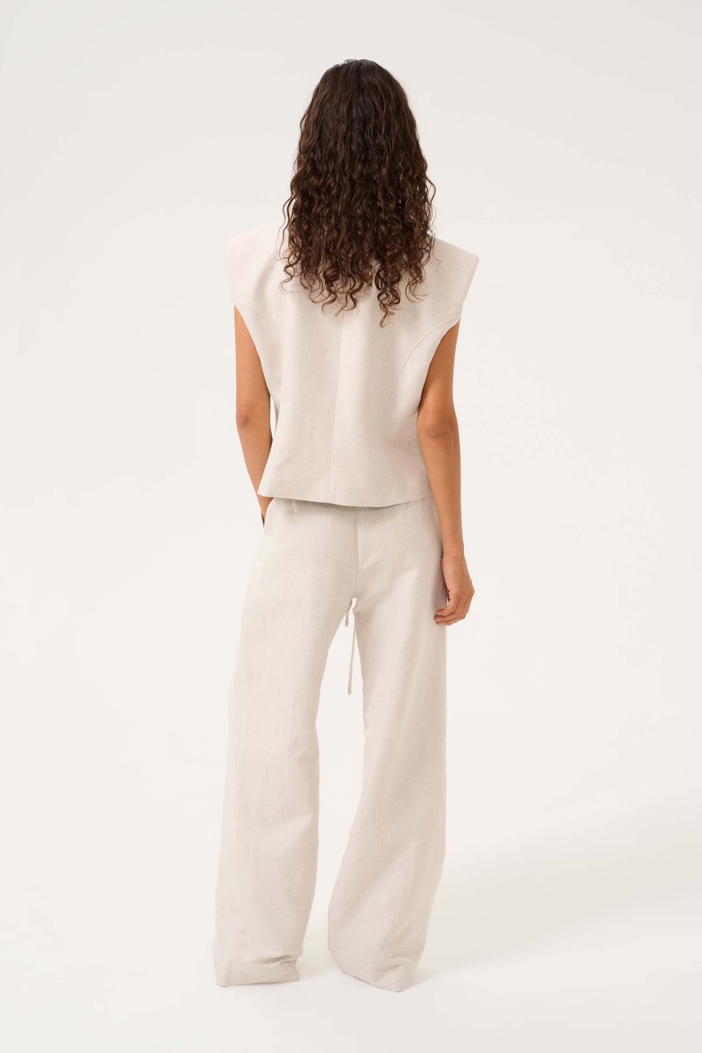 KBVia Trousers in linen blend LOOKBOOK BACK 10105476-1613101