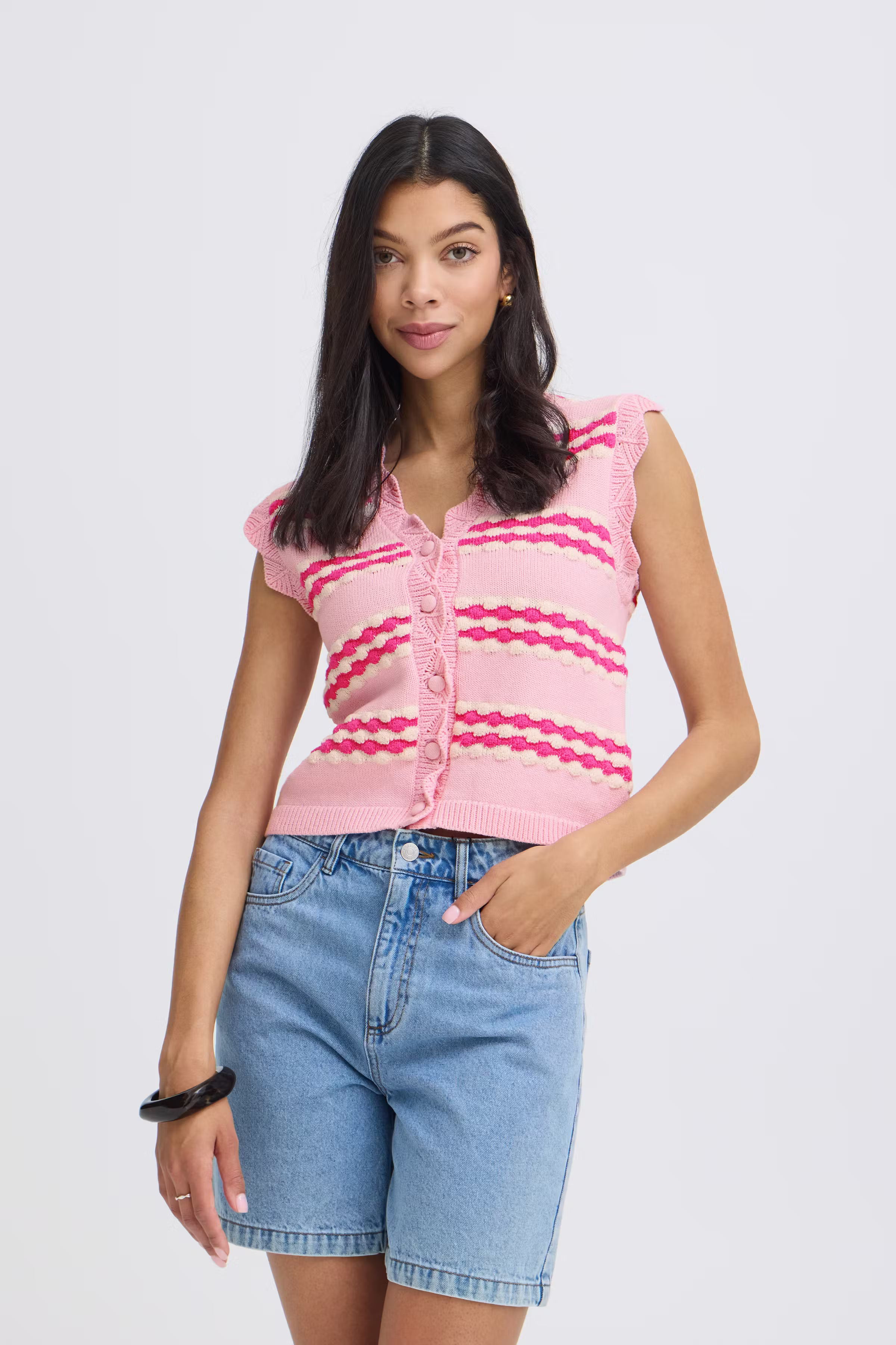 BYOSANRA Strikket vest LOOKBOOK FRONT 20818954-900008209