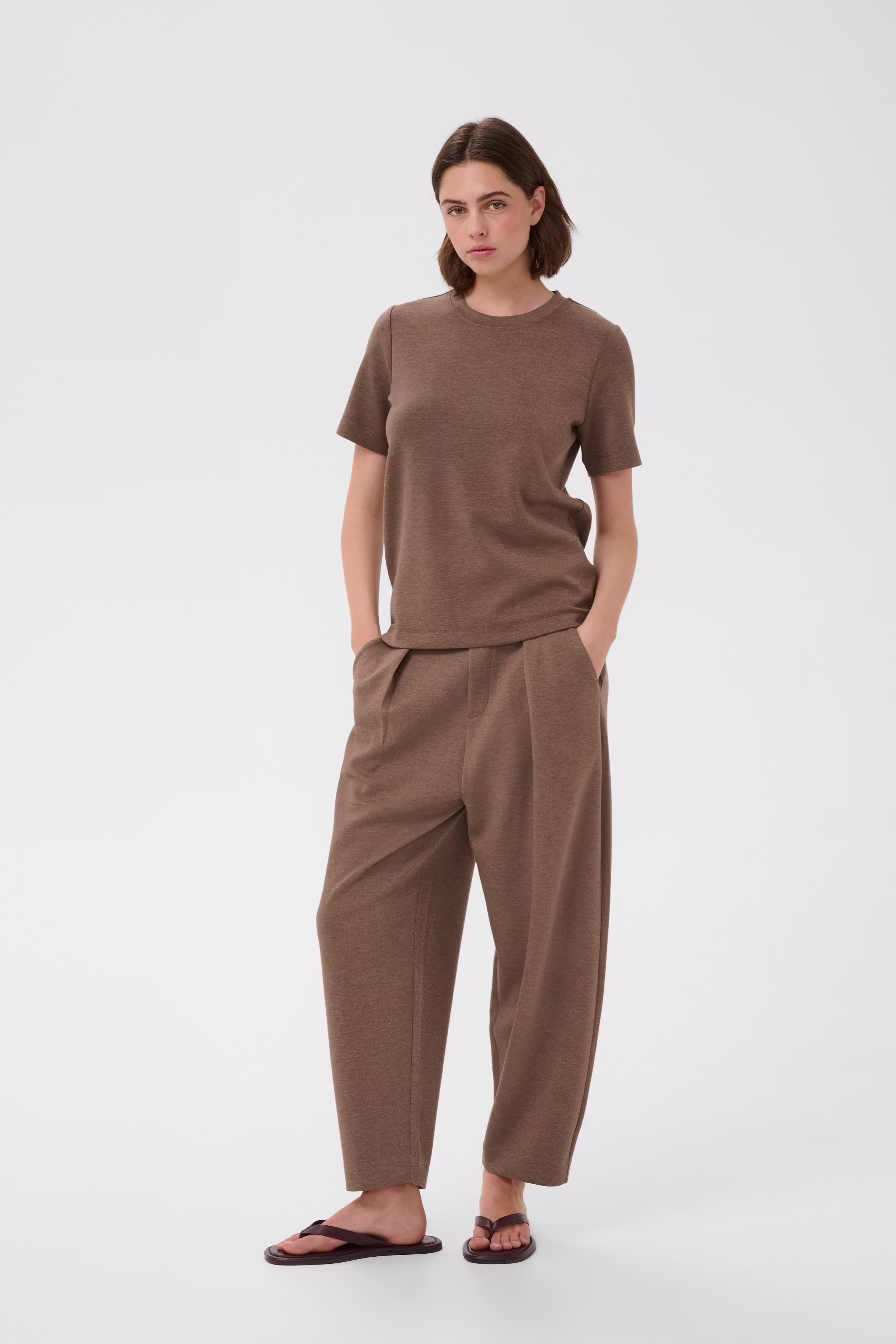 VincentIW Melange Karmen T-shirt LOOKBOOK FRONT 30107053-1813071