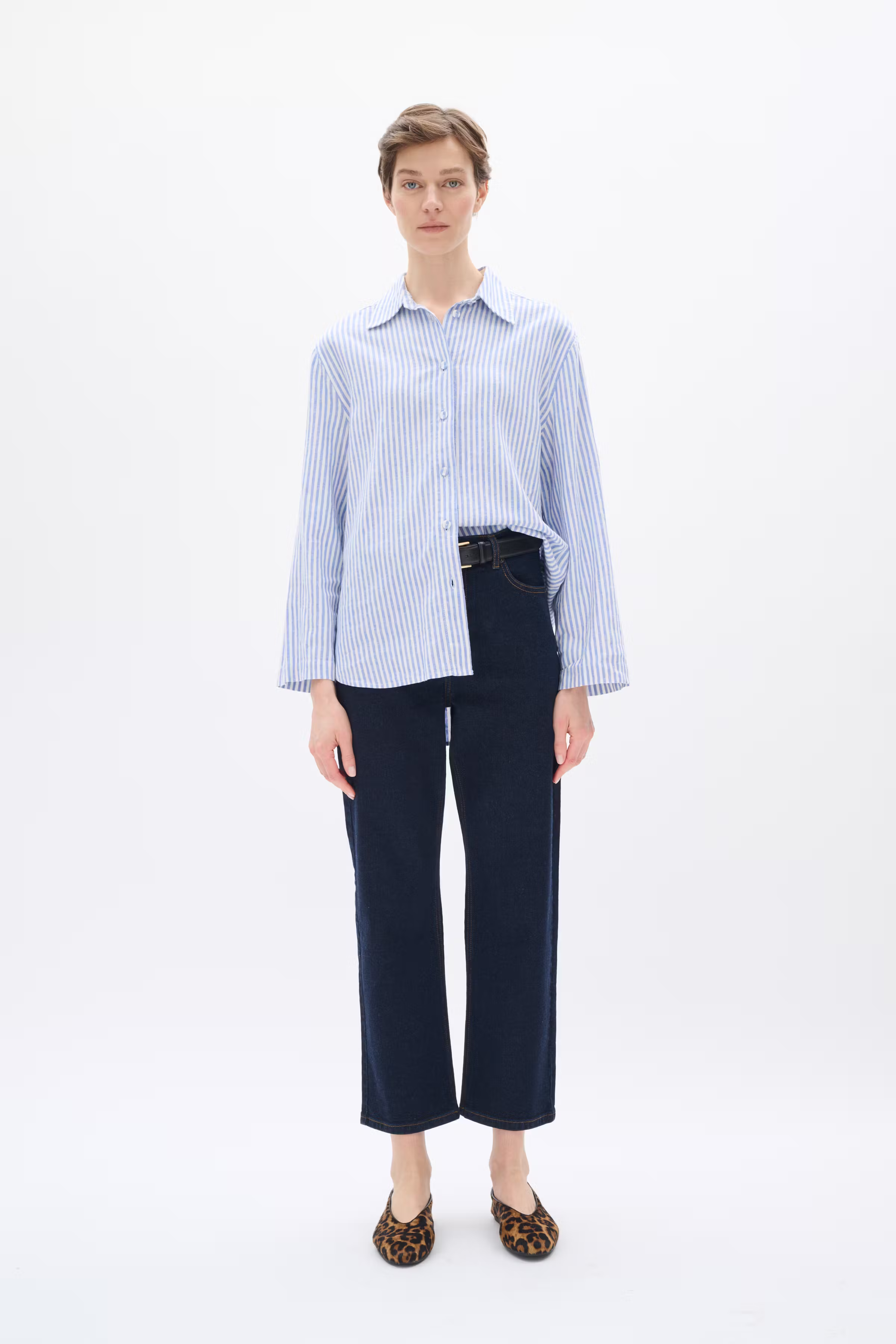 RimoneIW Linne Skjorta LOOKBOOK FRONT 30110367-300012