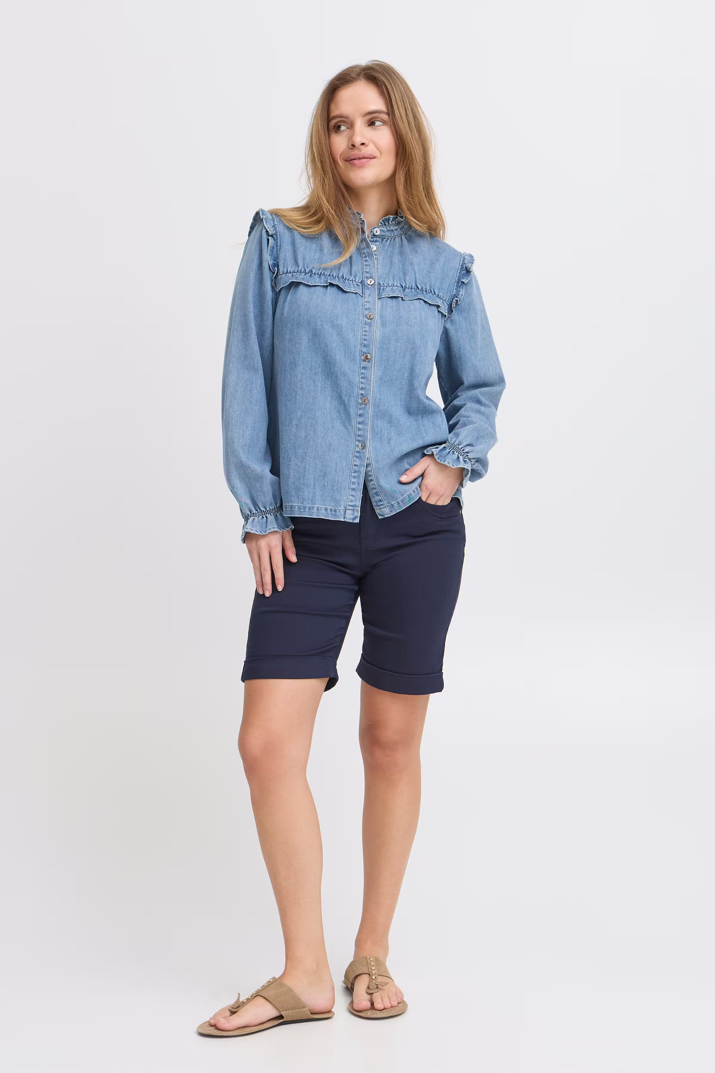 PZMALIA Skjorte LOOKBOOK FRONT 50208856-200008