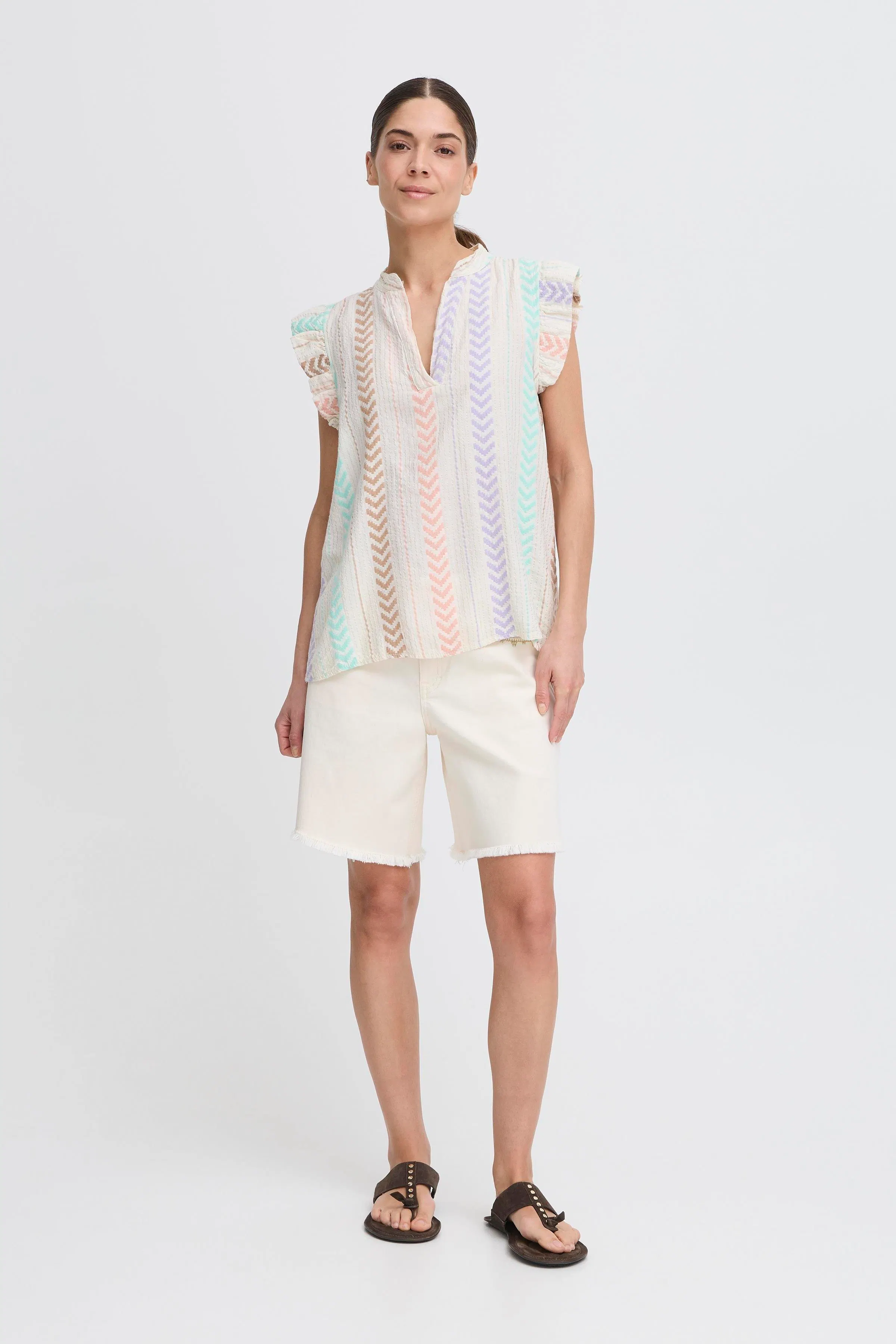 PZSAVANNA Bluse LOOKBOOK FRONT 50209063-114201