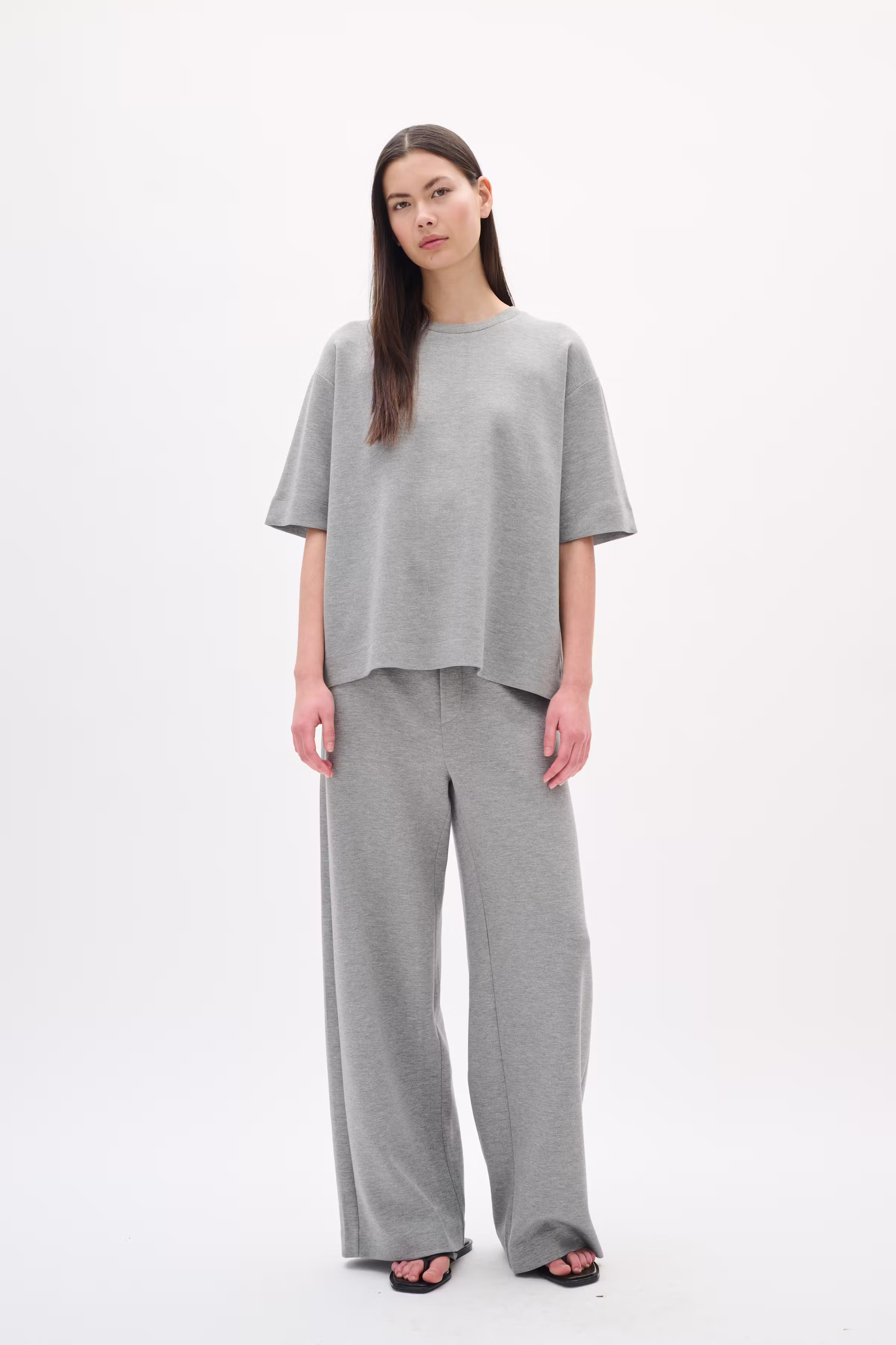 GincetteIW Melange Trousers LOOKBOOK FRONT 30110741-301744