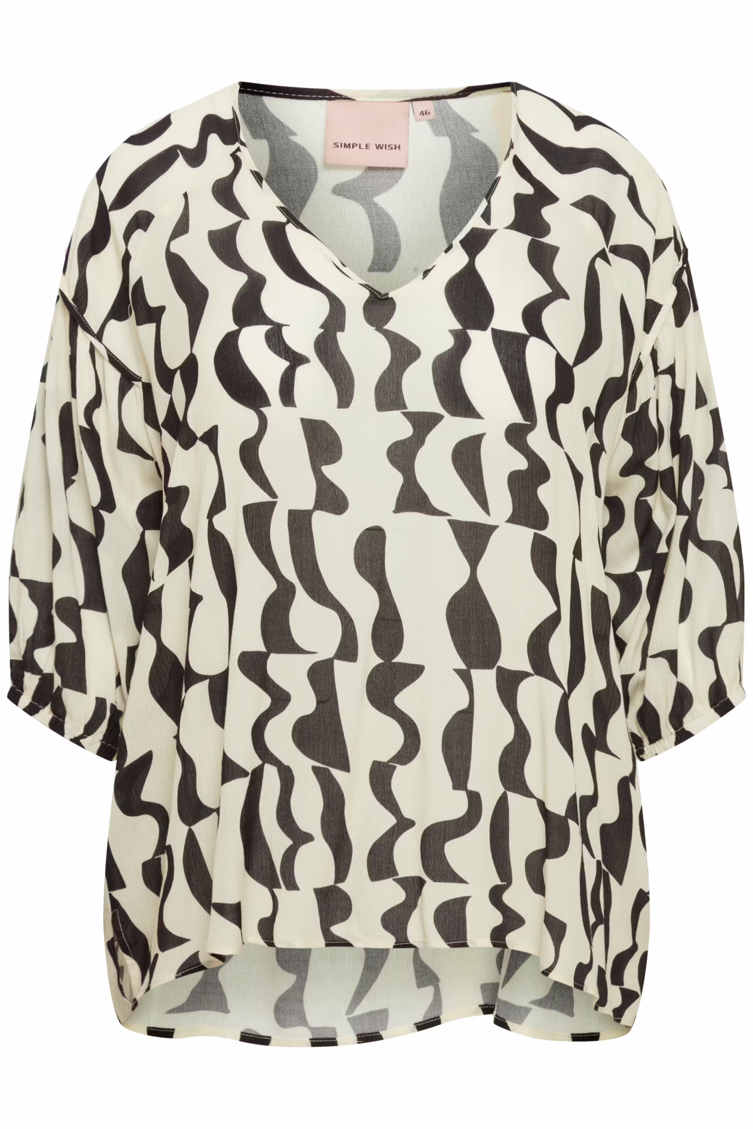 Blouse with short sleeve PACK FRONT 20613625-200739