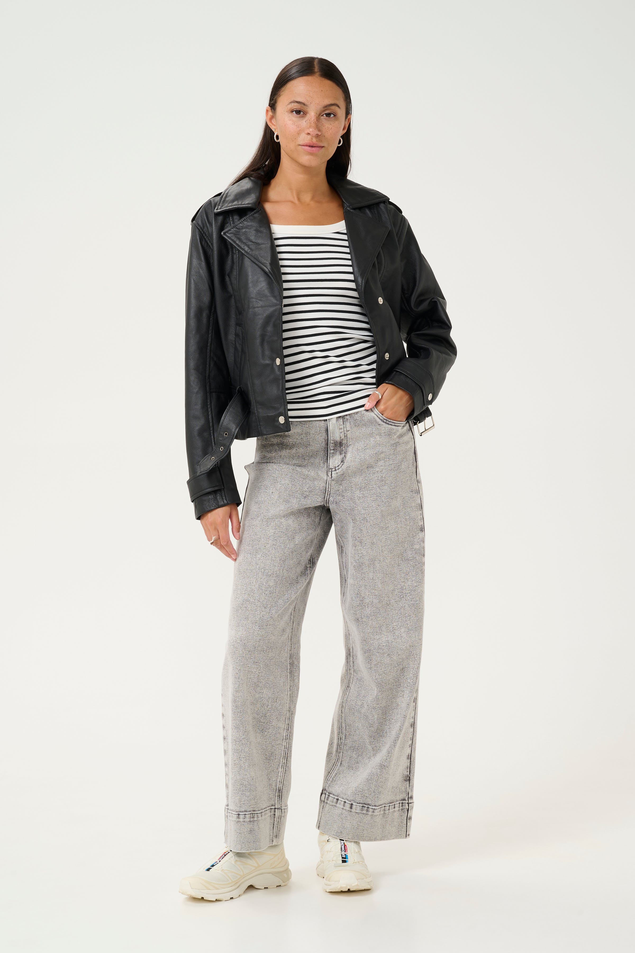 KAsue Leather jacket LOOKBOOK FRONT 10552375-100121