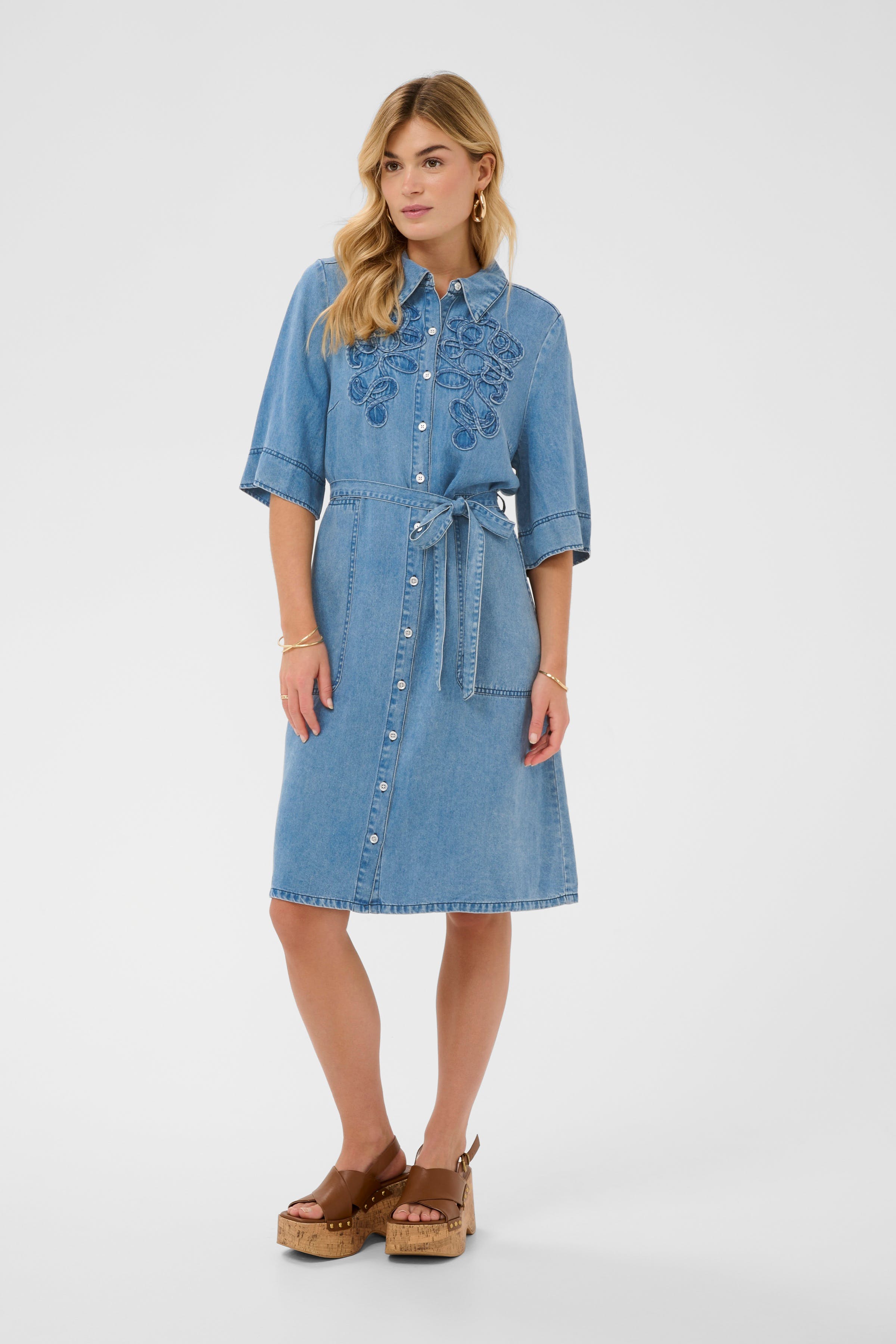 CRMika Denim Trenchcoat in illinois denim / blue cotton