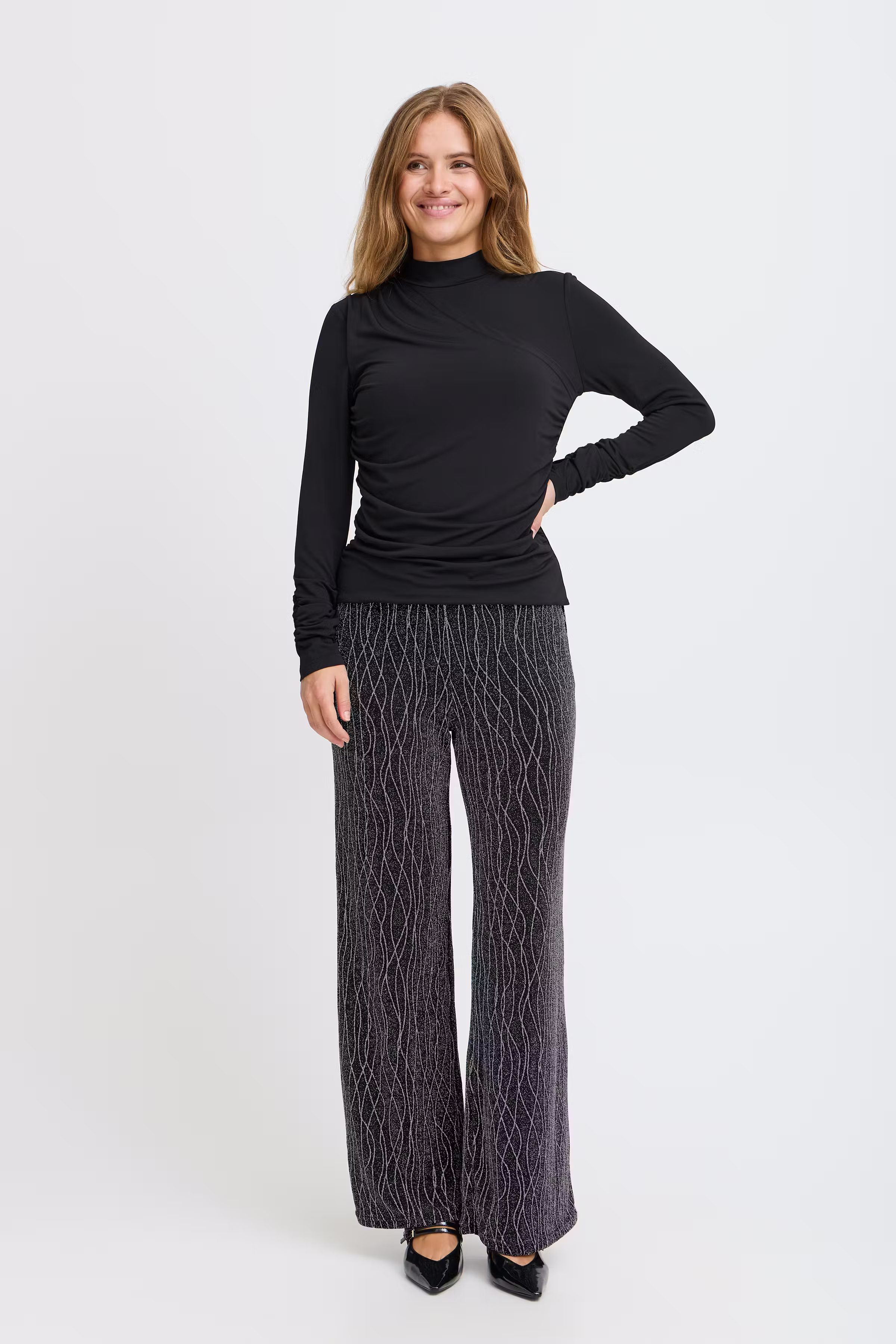 PZHAZEL High Waist Wide Leg Trousers LOOKBOOK FRONT 50208482-202604