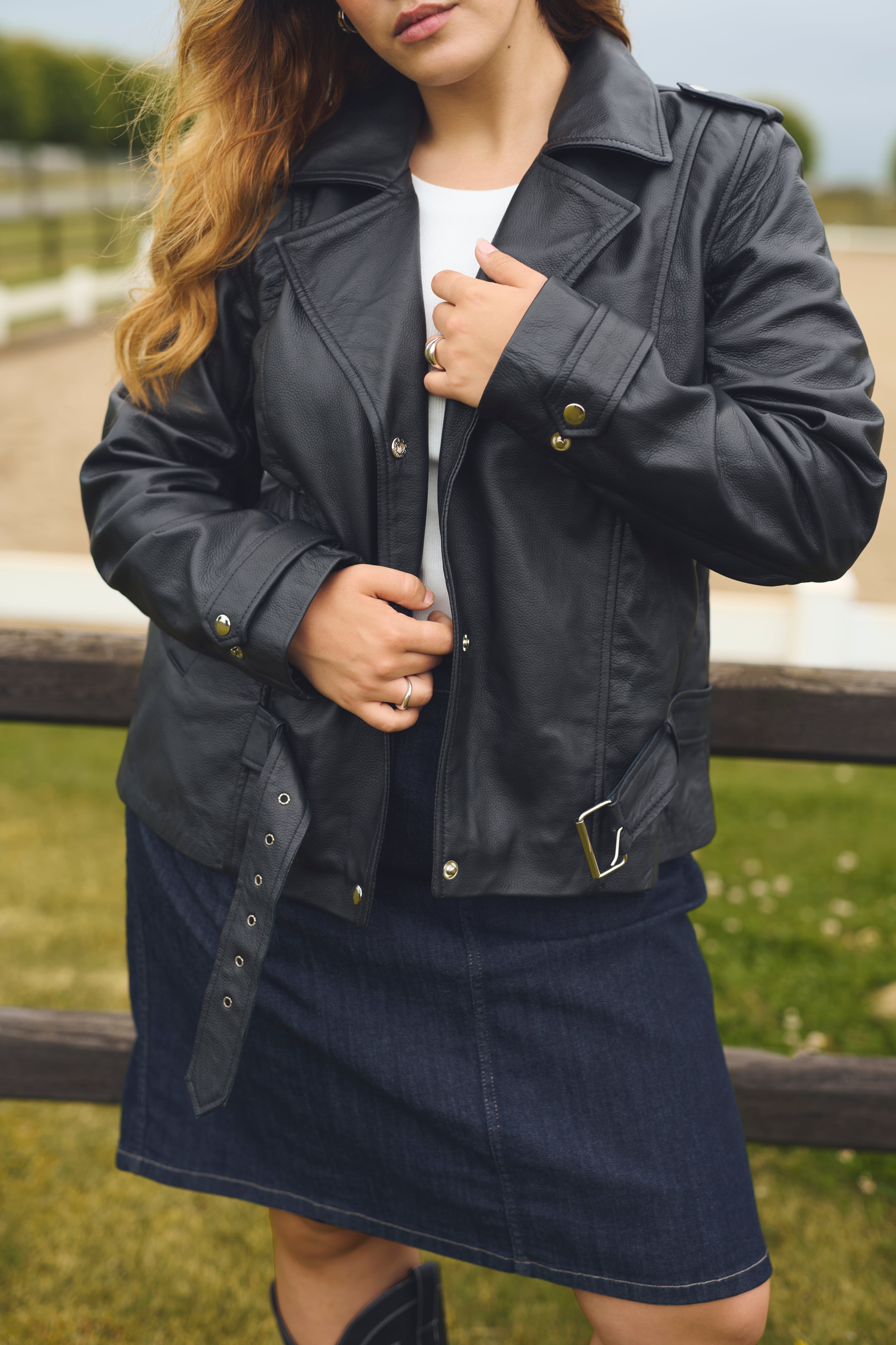 KCsuena Leather Jacket LOCATION NONE 10583129-100121