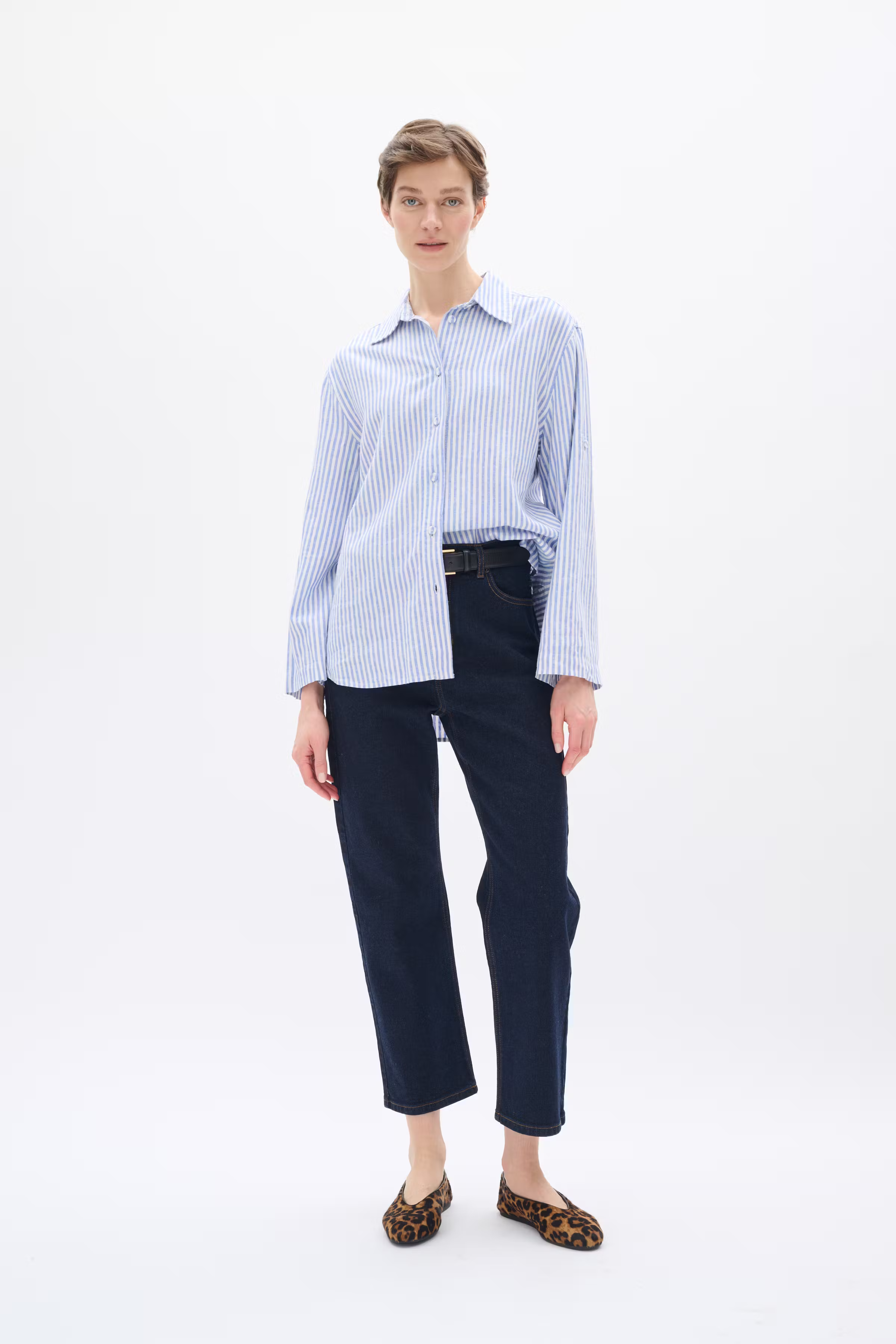 RimoneIW Hør Skjorte LOOKBOOK FRONT 30110367-300012