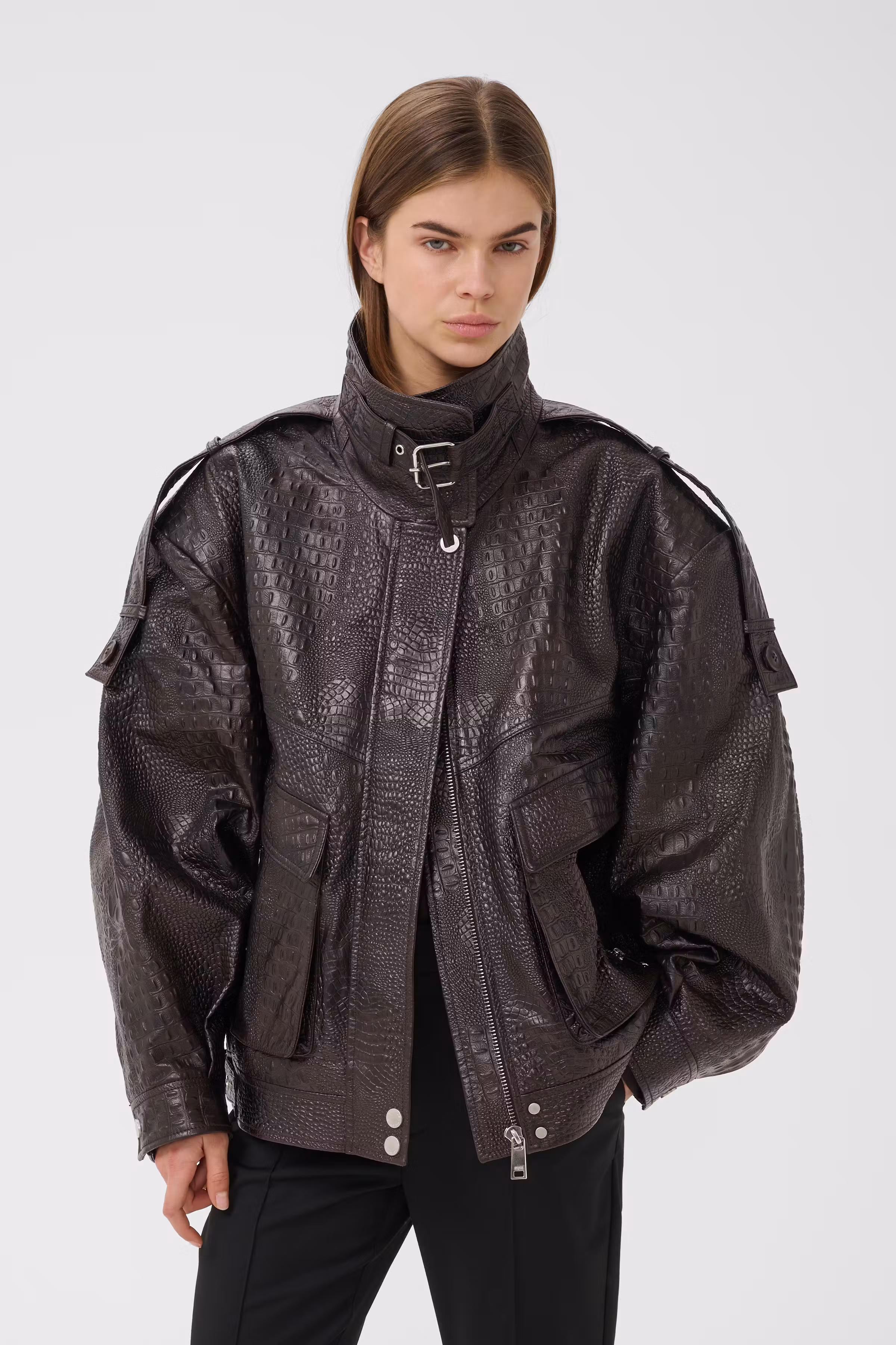 GZtori Leren jas LOOKBOOK FRONT 10911533-109602