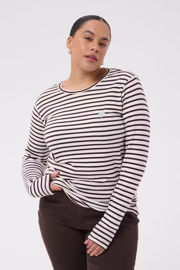 KClia Gestreiftes Langarm-T-Shirt LOOKBOOK FRONT 10580179-109660