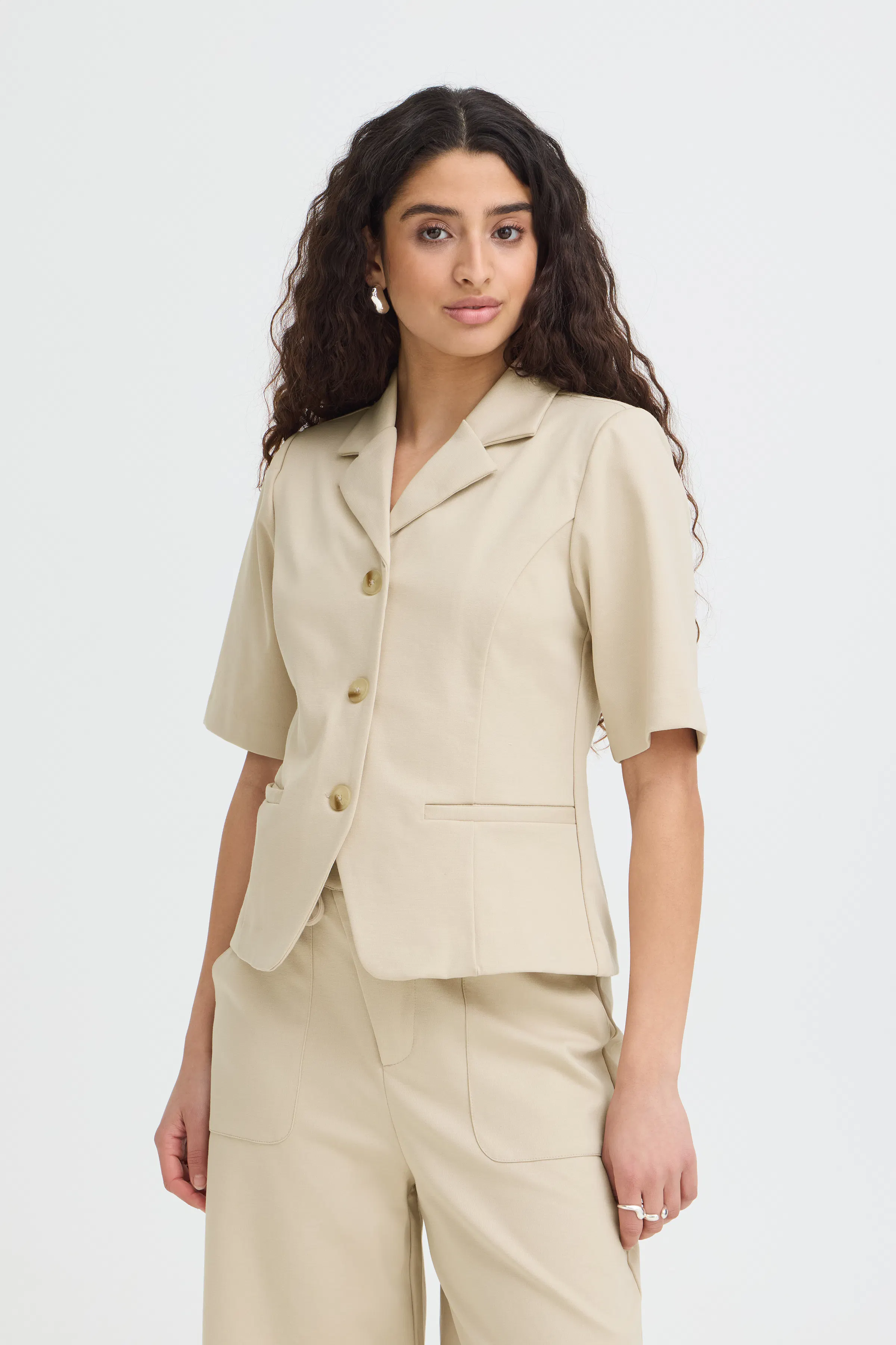 ICHI IHIXKATE SHORT BLAZER - Blazer - rose smoke melange/gemêleerd roze