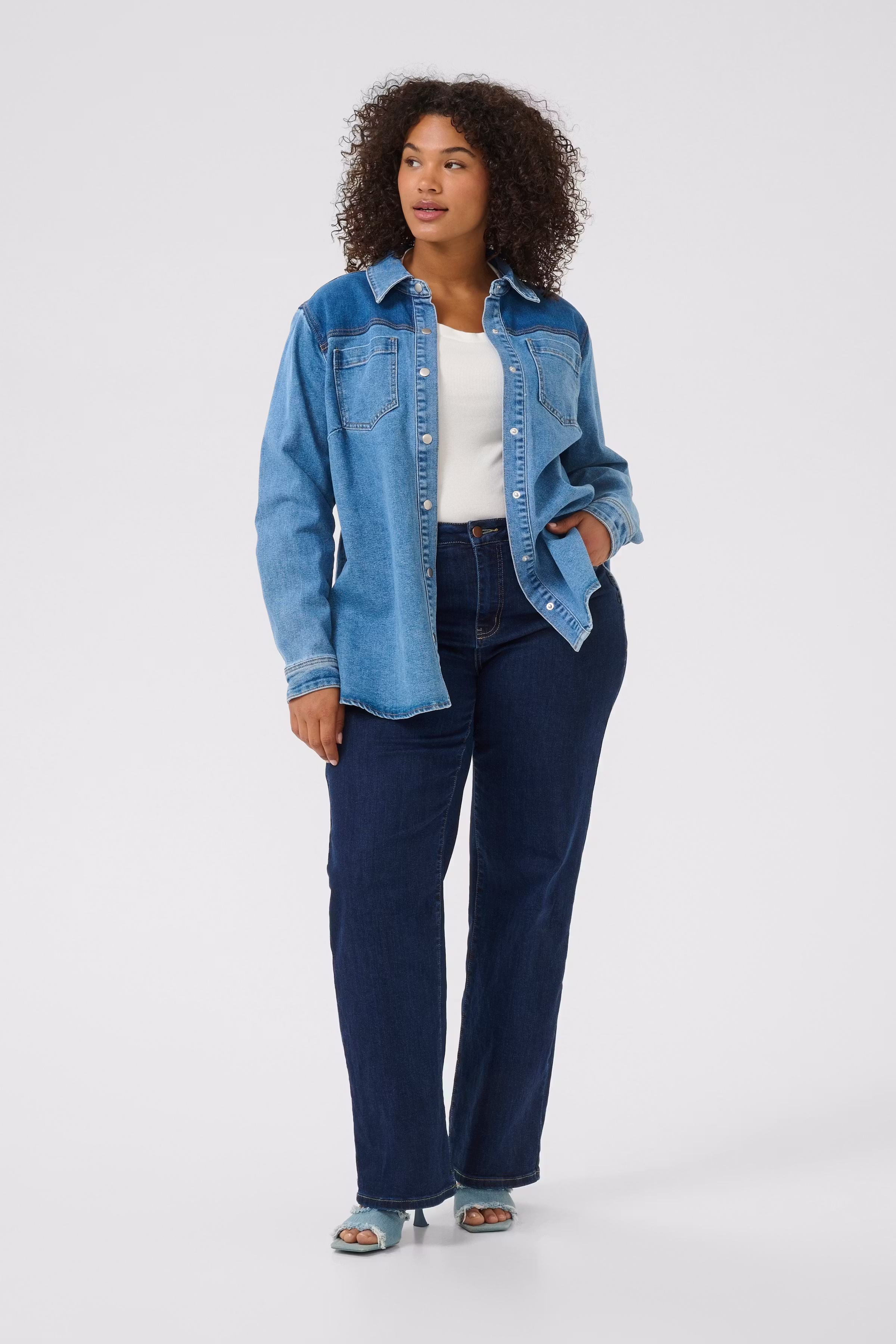 KCsandria Denim Overhemd LOOKBOOK FRONT 10583531-102989
