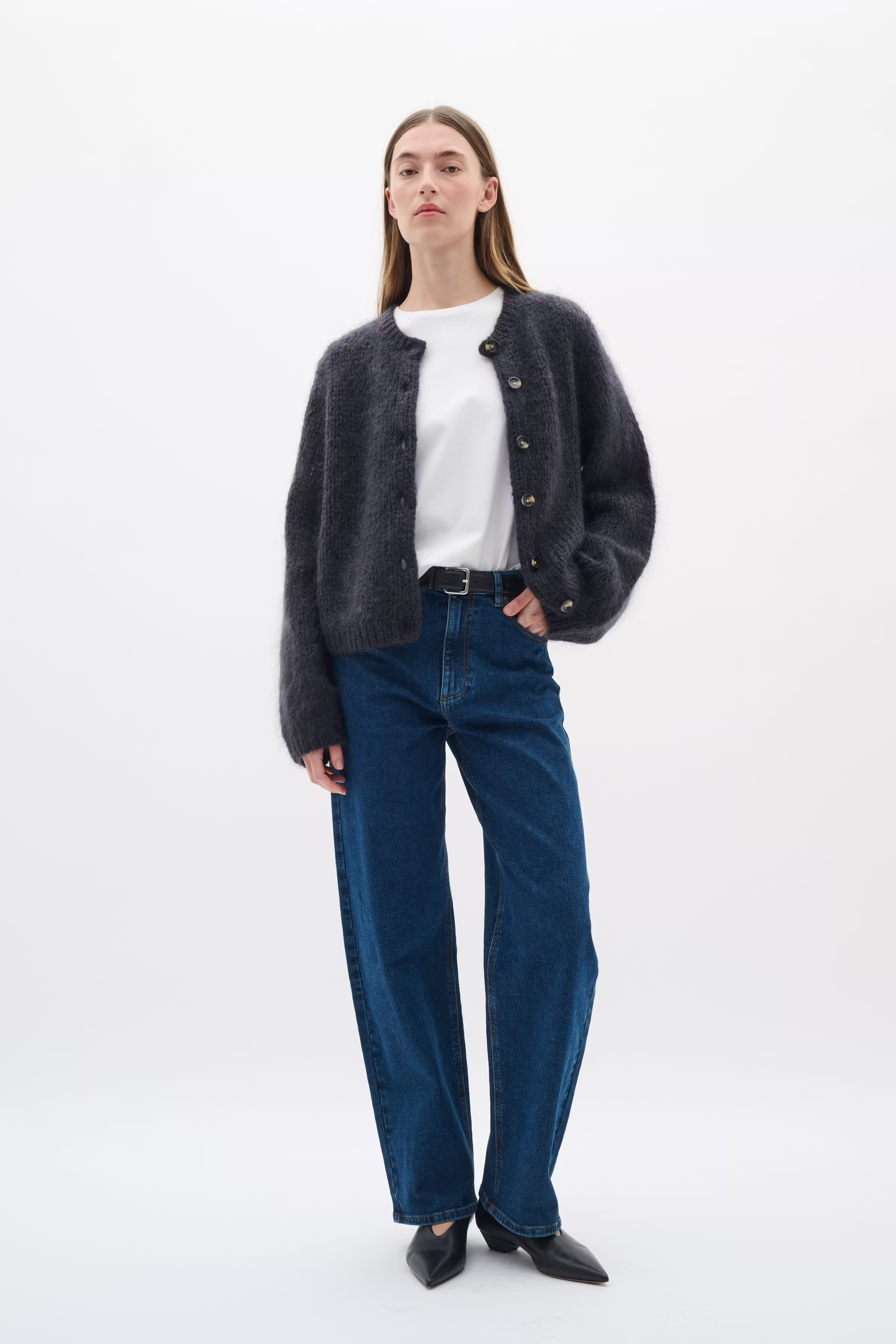 JetraIW Mohair Cardigan LOOKBOOK FRONT 30109620-300596