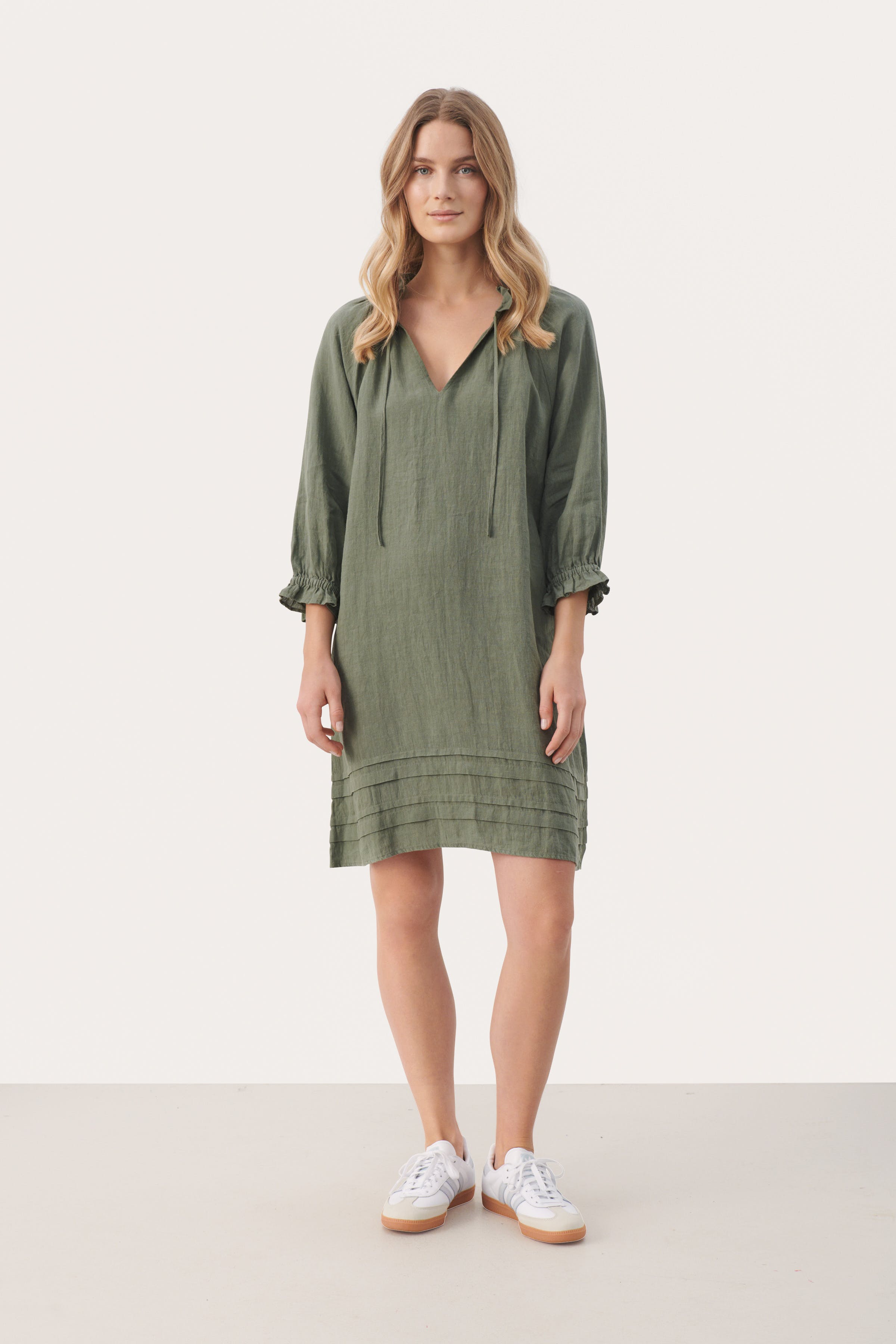AranPW Short linen dress LOOKBOOK FRONT 30308746-185806