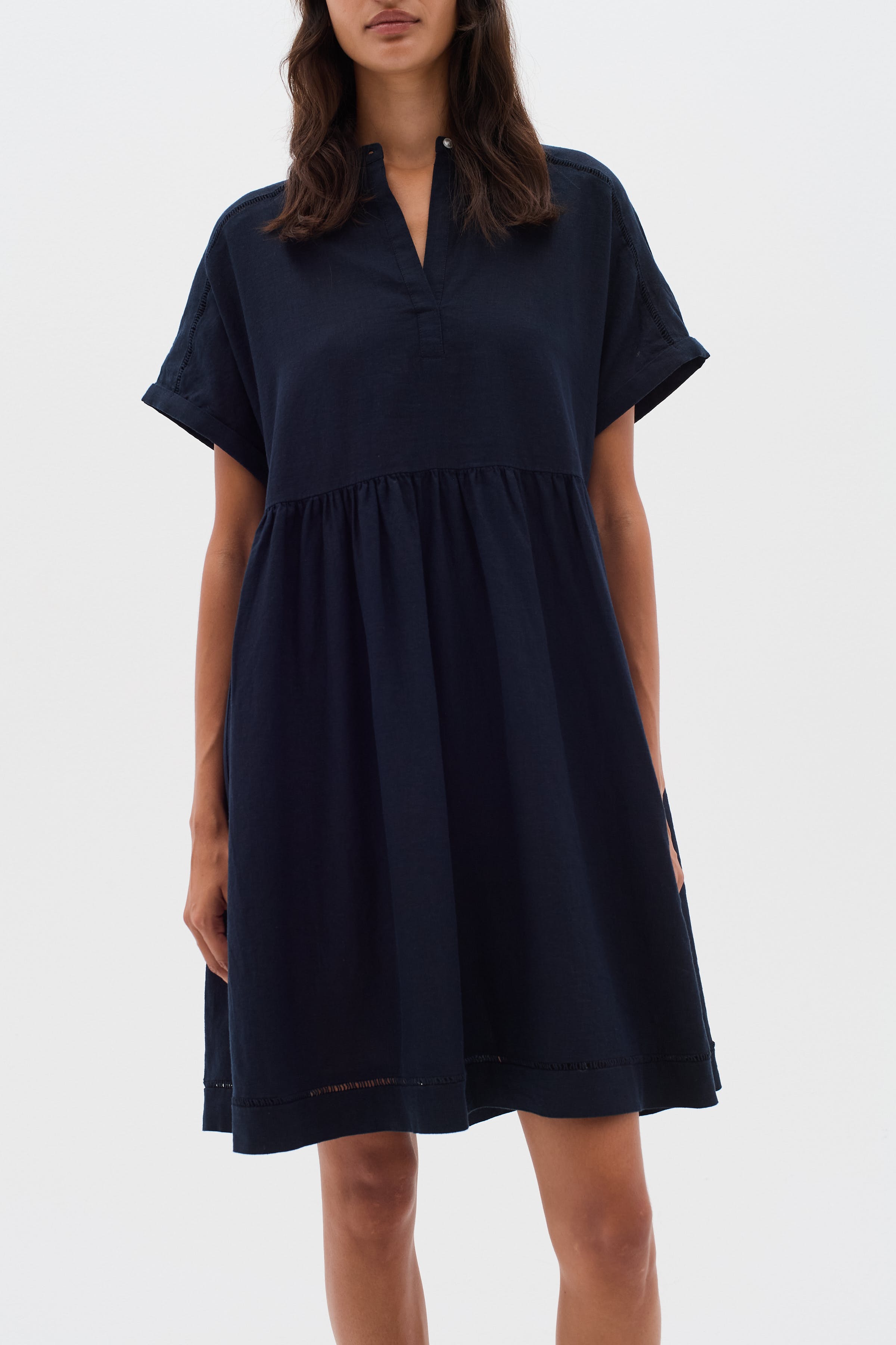 FaridaIW Linnen Jurk LOOKBOOK FRONT 30110436-300005