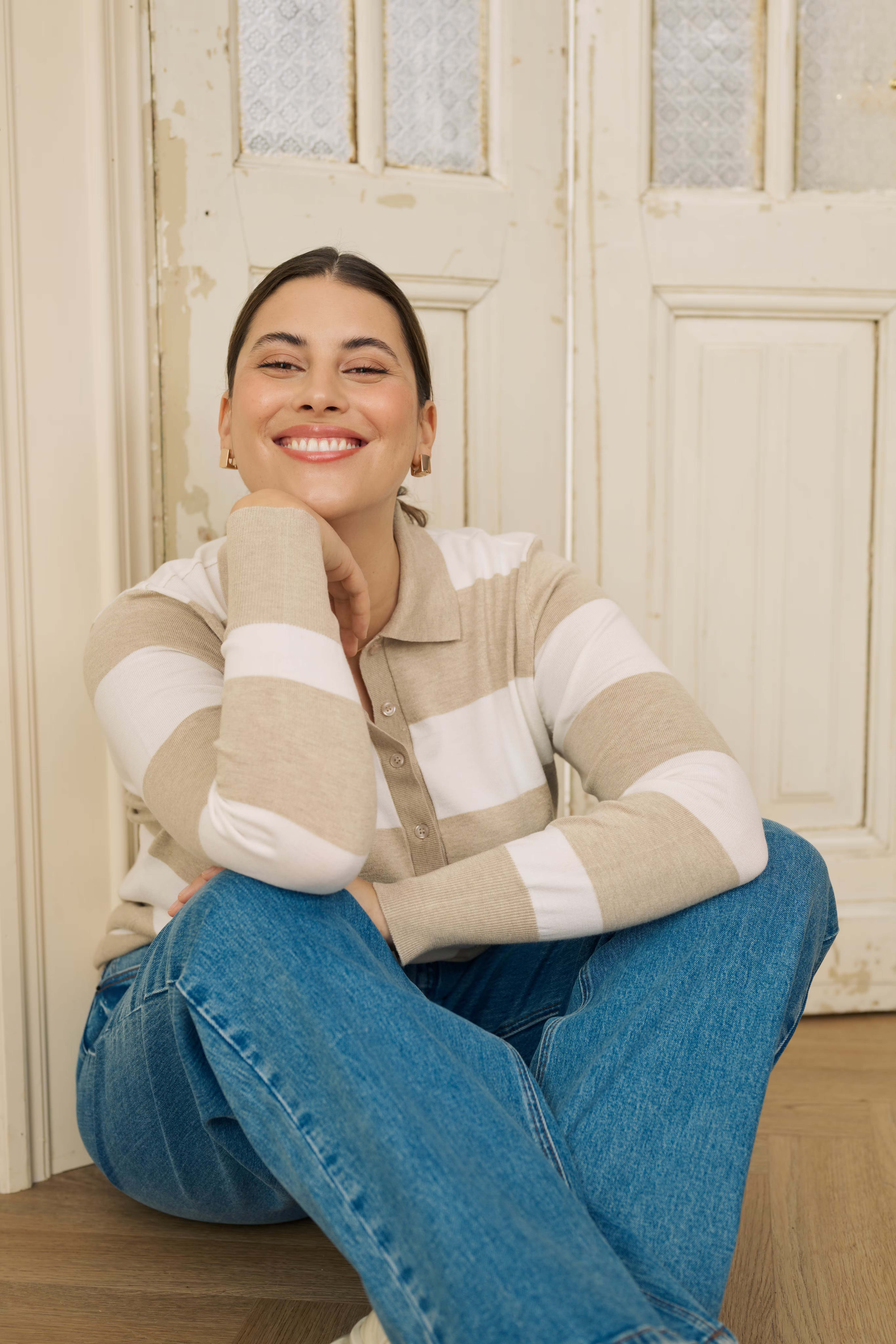 KClizzy Gestreepte Polo Met Lange Mouwen LOCATION NONE 10583718-108980