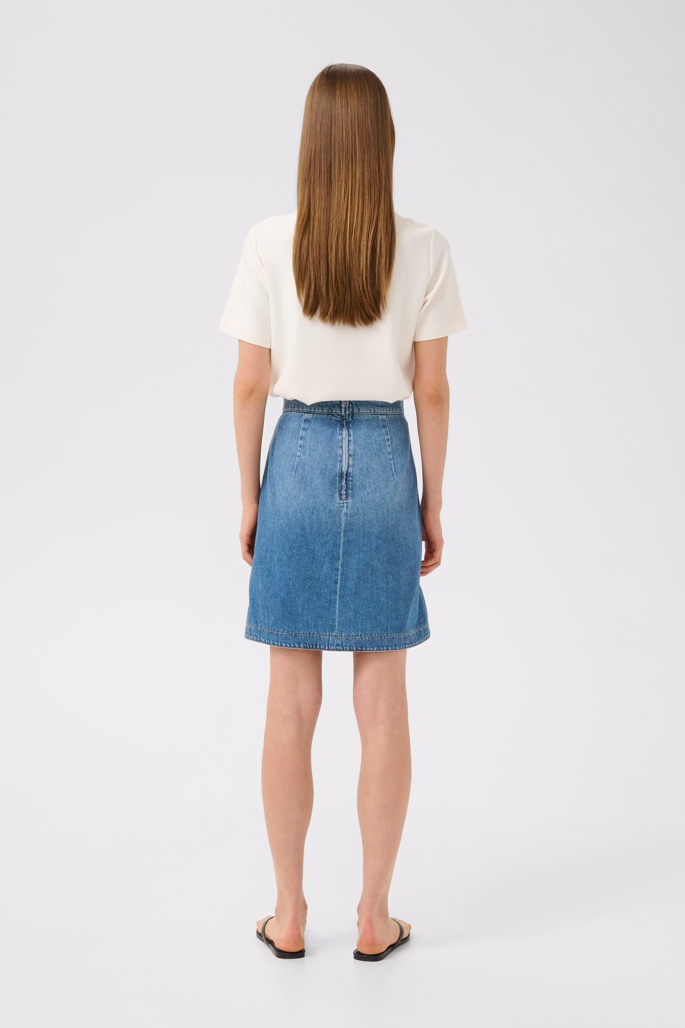 BilaIW denim Skirt LOOKBOOK BACK 30111081-301979