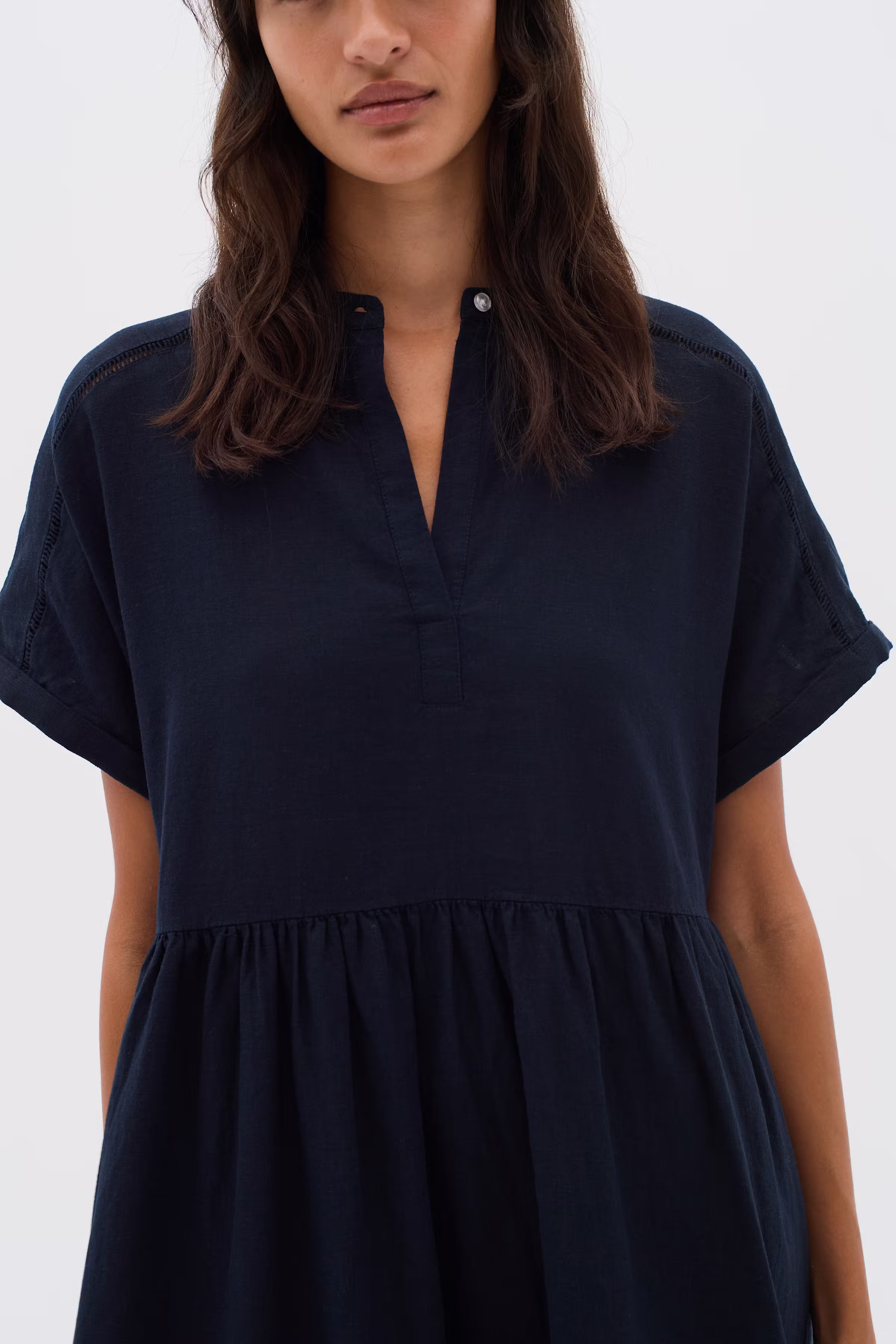 FaridaIW Linne Klänning LOOKBOOK DETAIL 30110436-300005