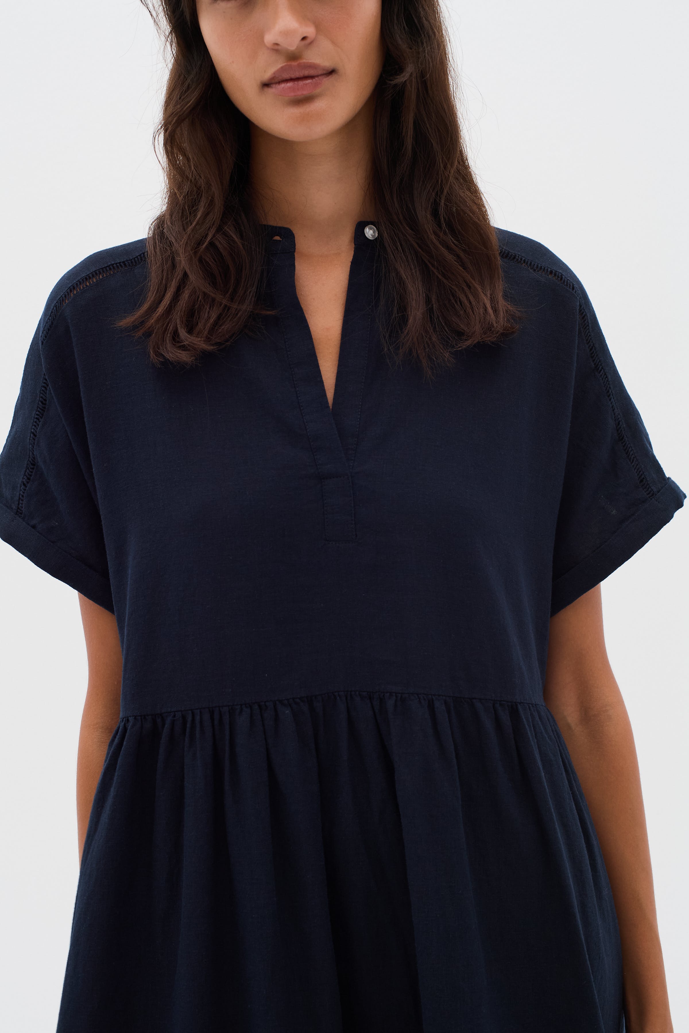 FaridaIW Linnen Jurk LOOKBOOK DETAIL 30110436-300005