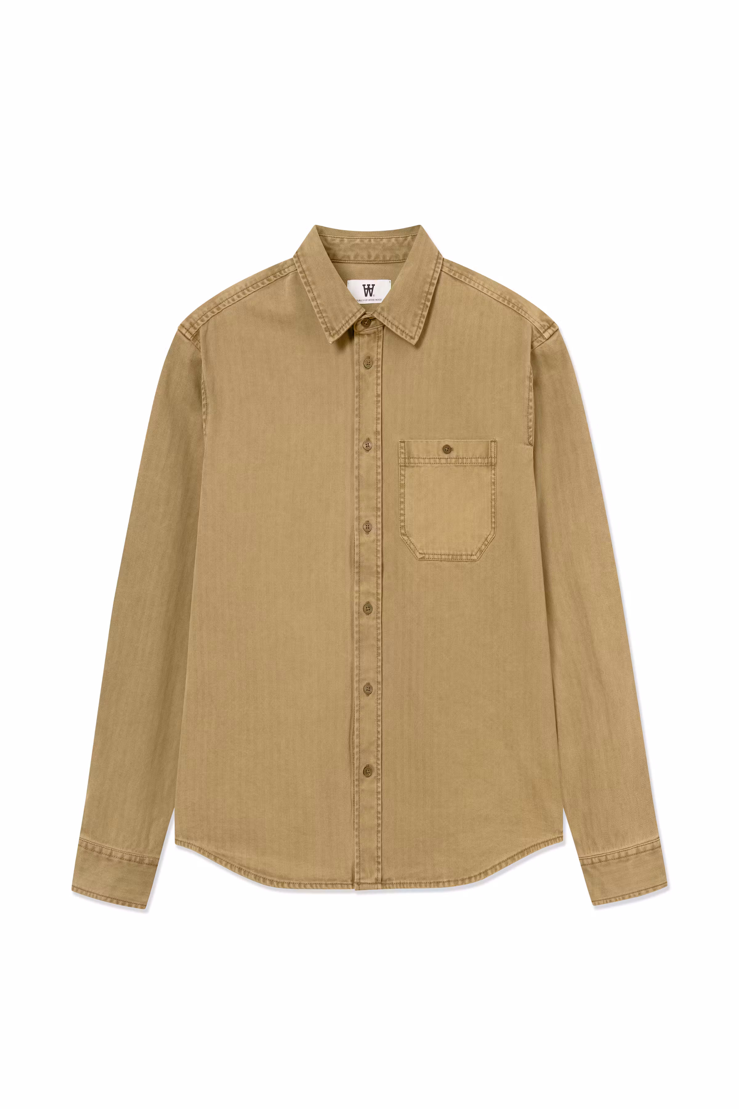 WWCooper Shirt in black sand / grey cotton | WoodWood
