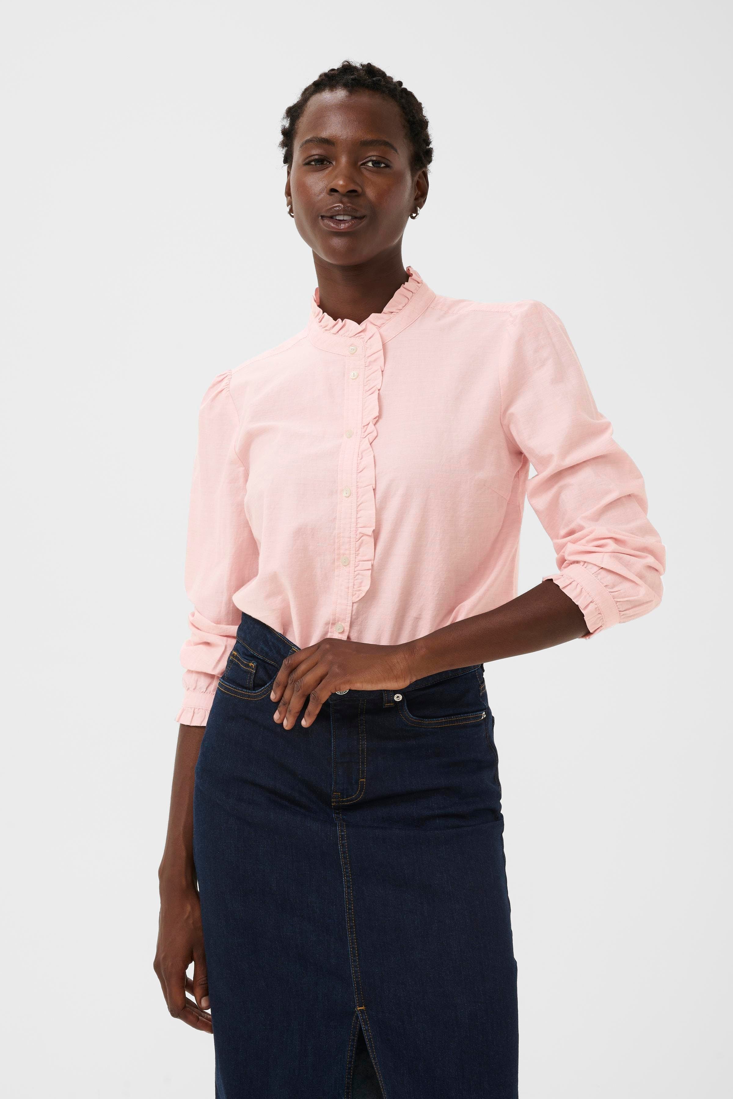 GlessiaPW Shirt in rose chambrey / pink cotton