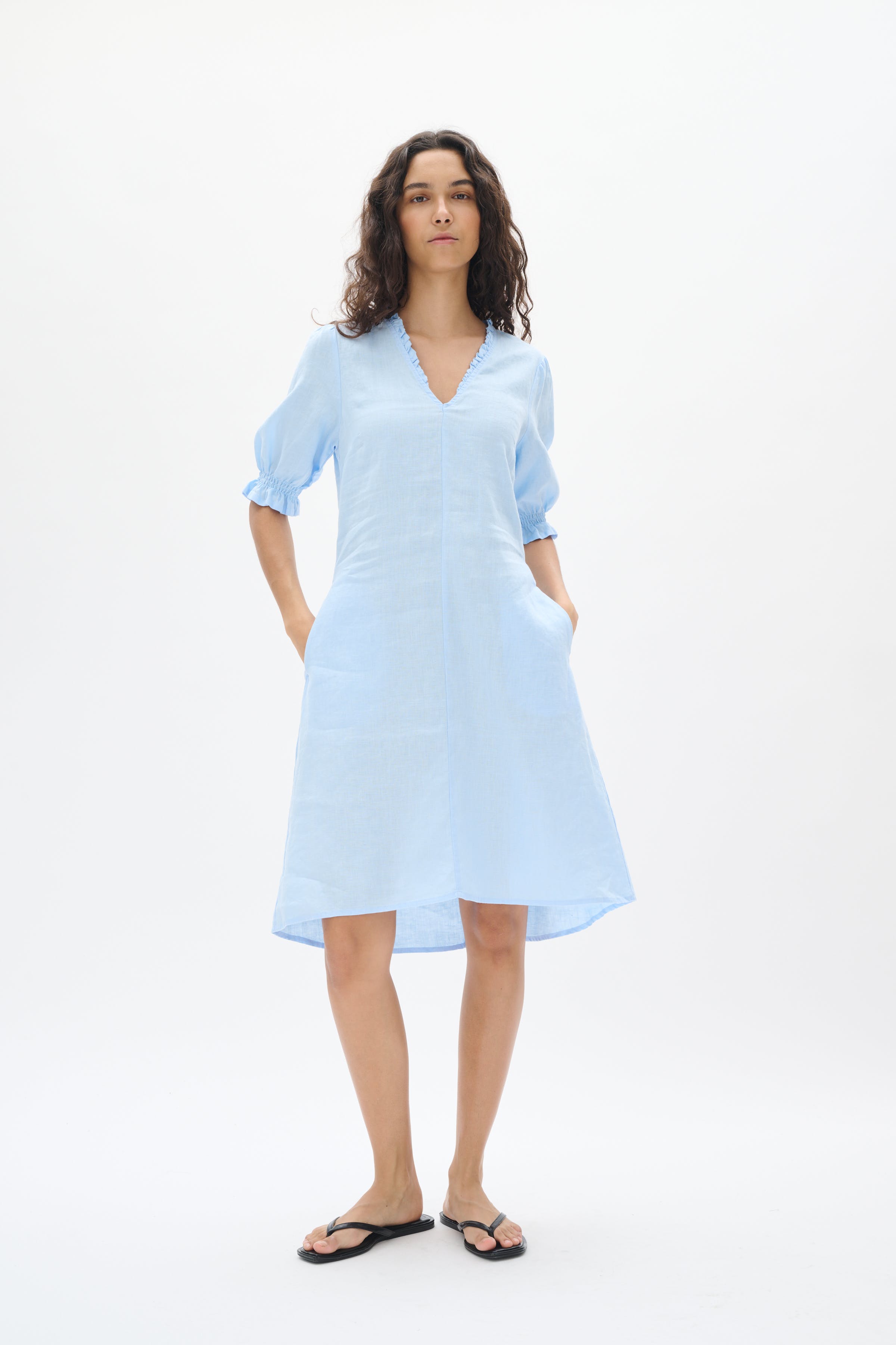 RigittaIW linnen jurk LOOKBOOK FRONT 30110341-154031