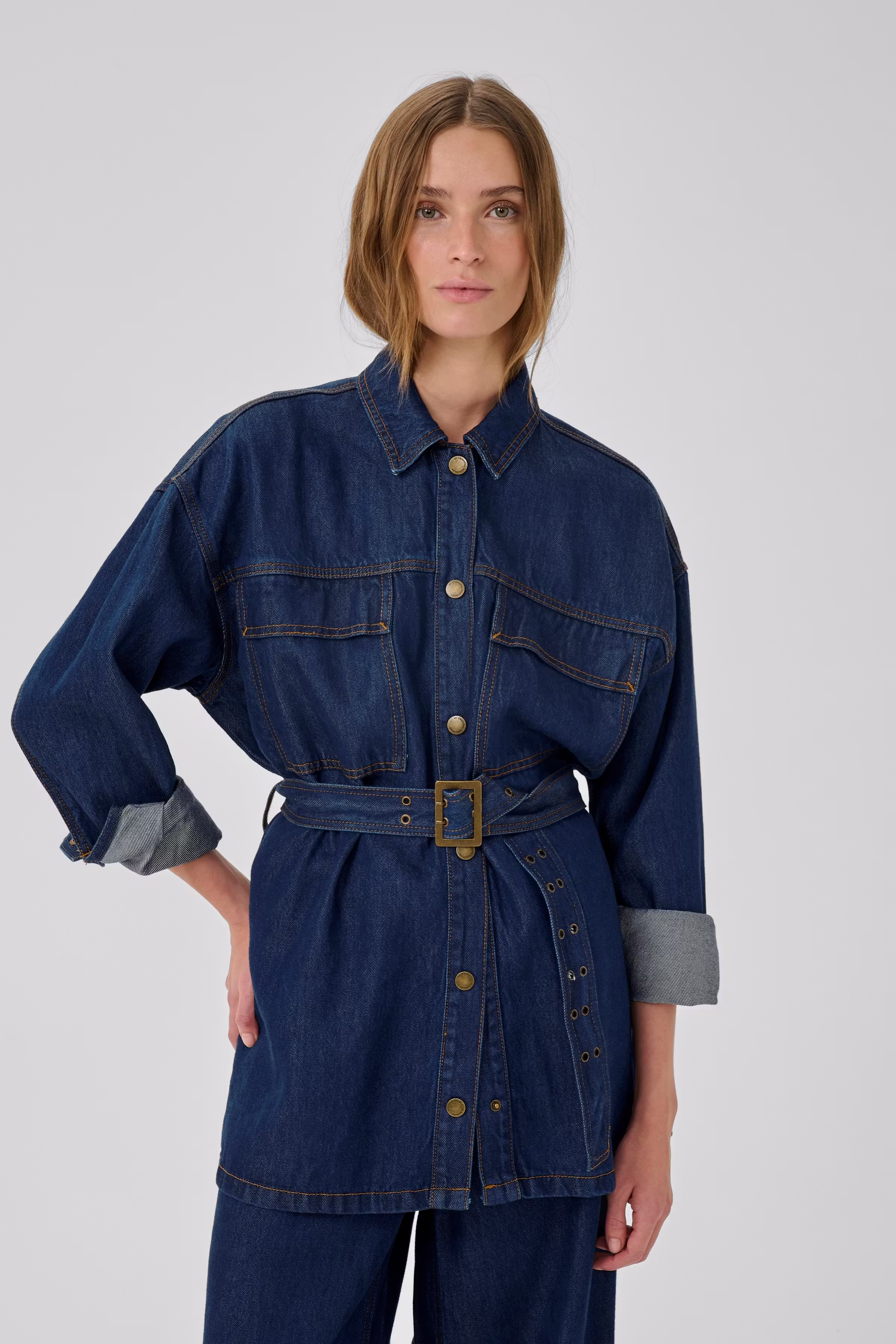 MWNessie Denimskjorte LOOKBOOK FRONT 10705491-100067