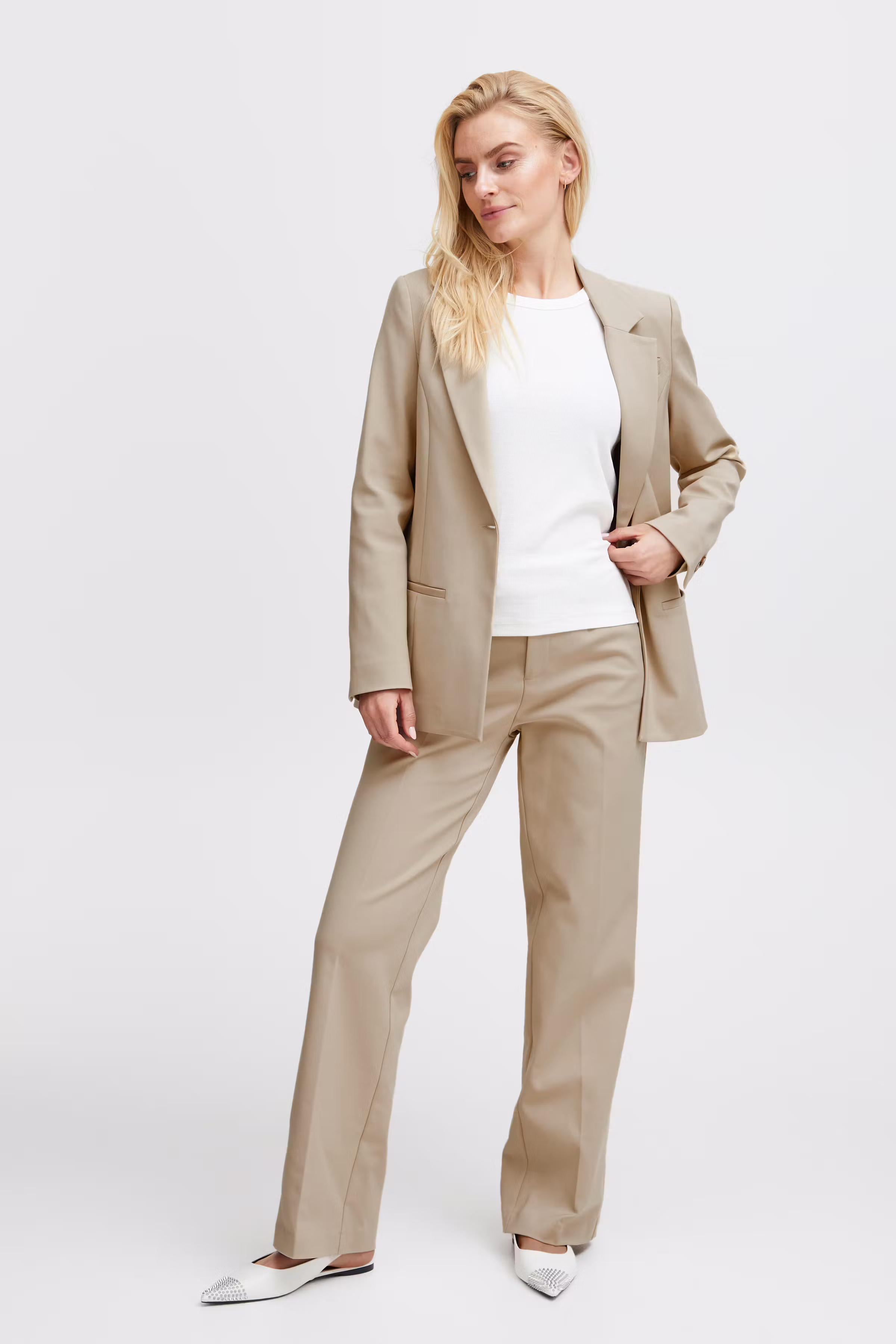 PZBINDY High Waist Wide Leg Bukser LOOKBOOK FRONT 50206519-151307