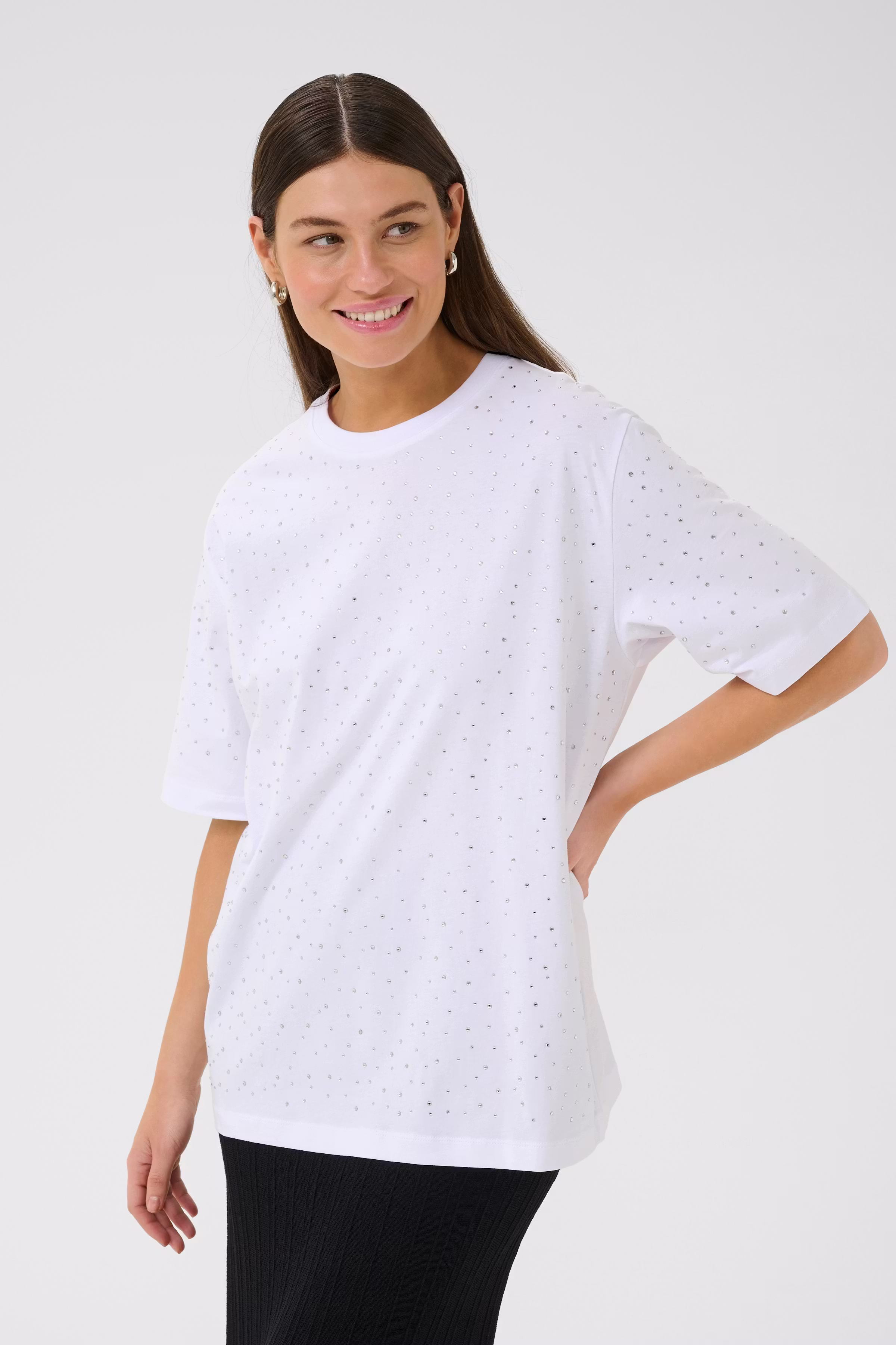 CUlondon T-shirt mit Strass LOOKBOOK FRONT 50112553-500069