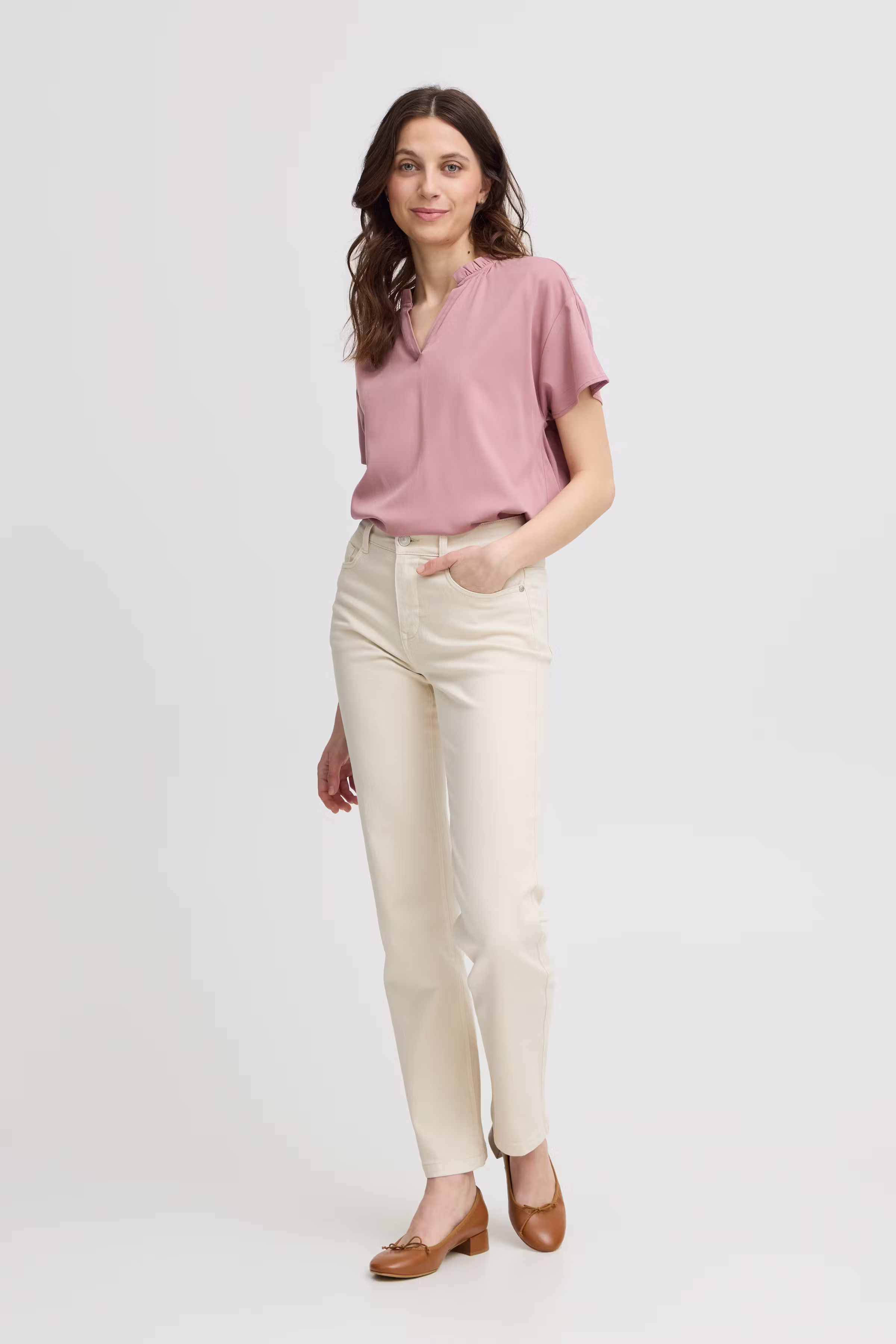 FRJUSTINA BL 1 Kortermet bluse LOOKBOOK FRONT 20615311-171512