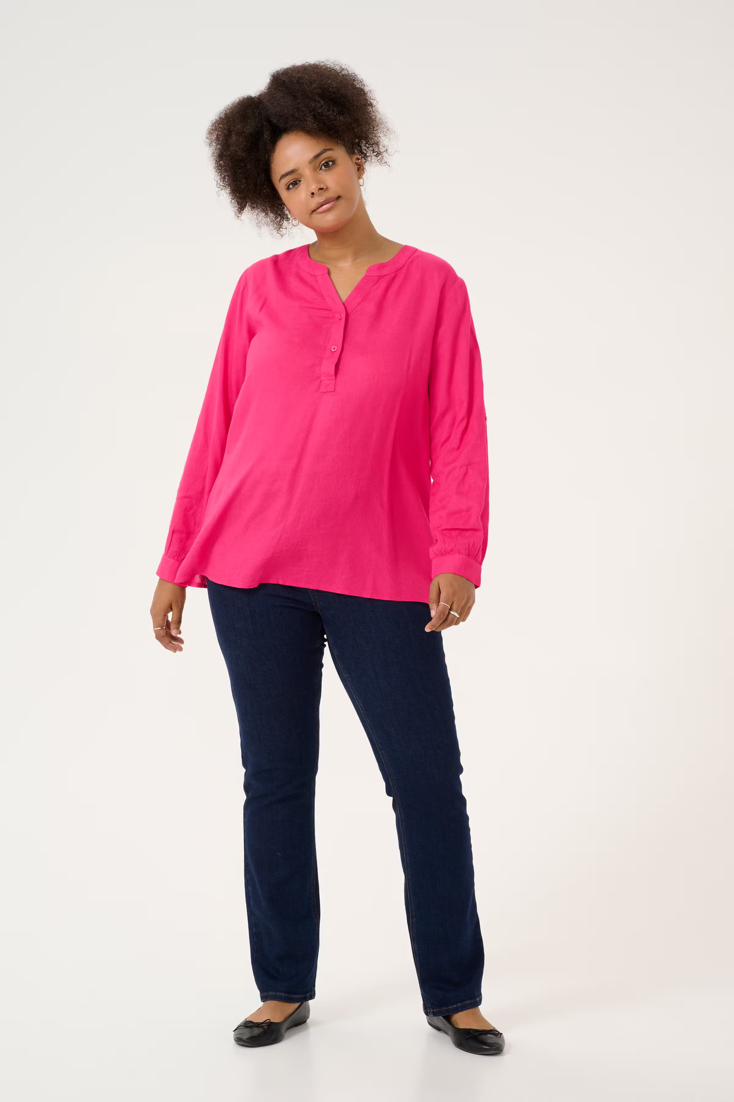 KCmille Linne Blus LOOKBOOK FRONT 10582215-181754