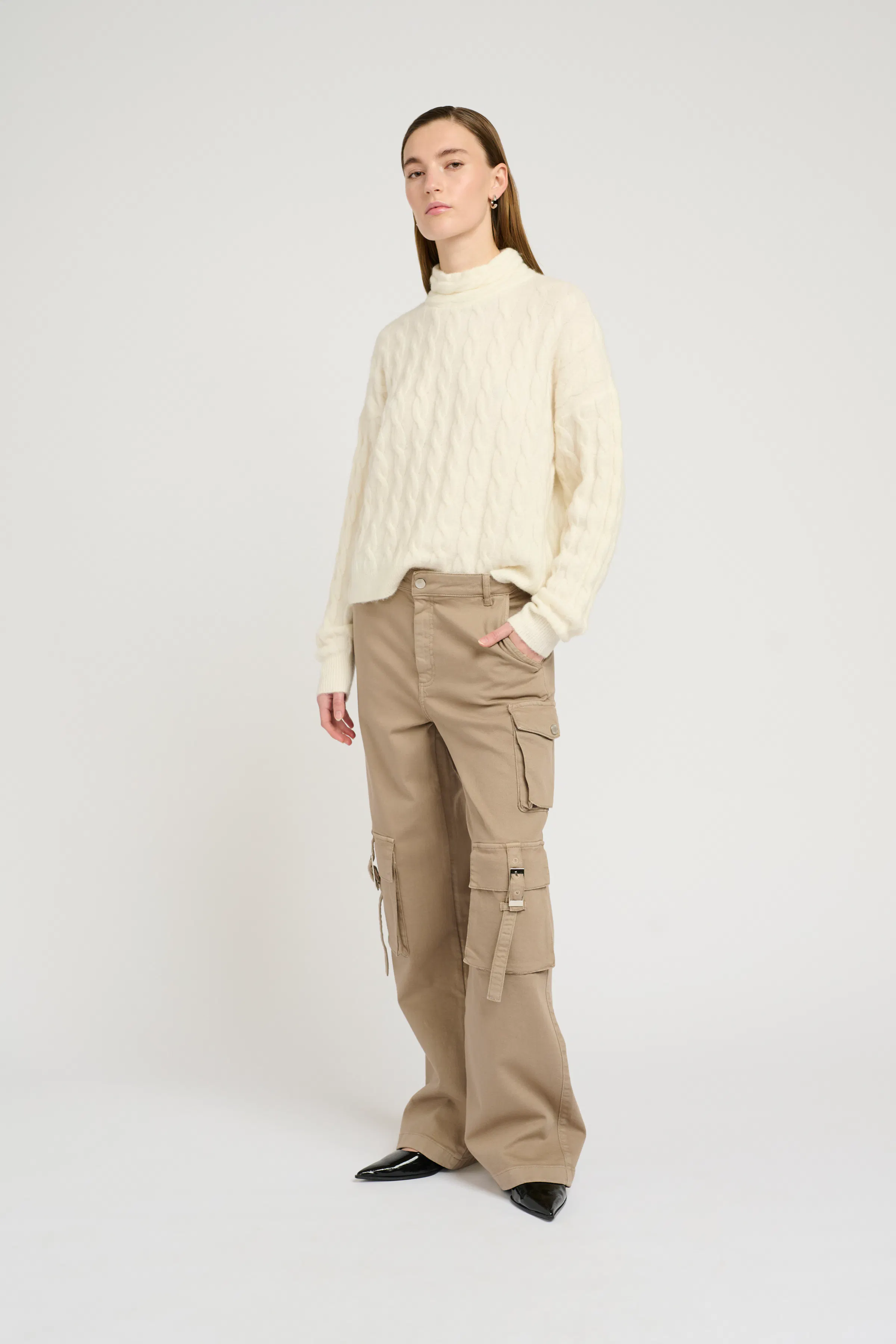 VinnyGZ Cargo trousers in light blue washed cotton