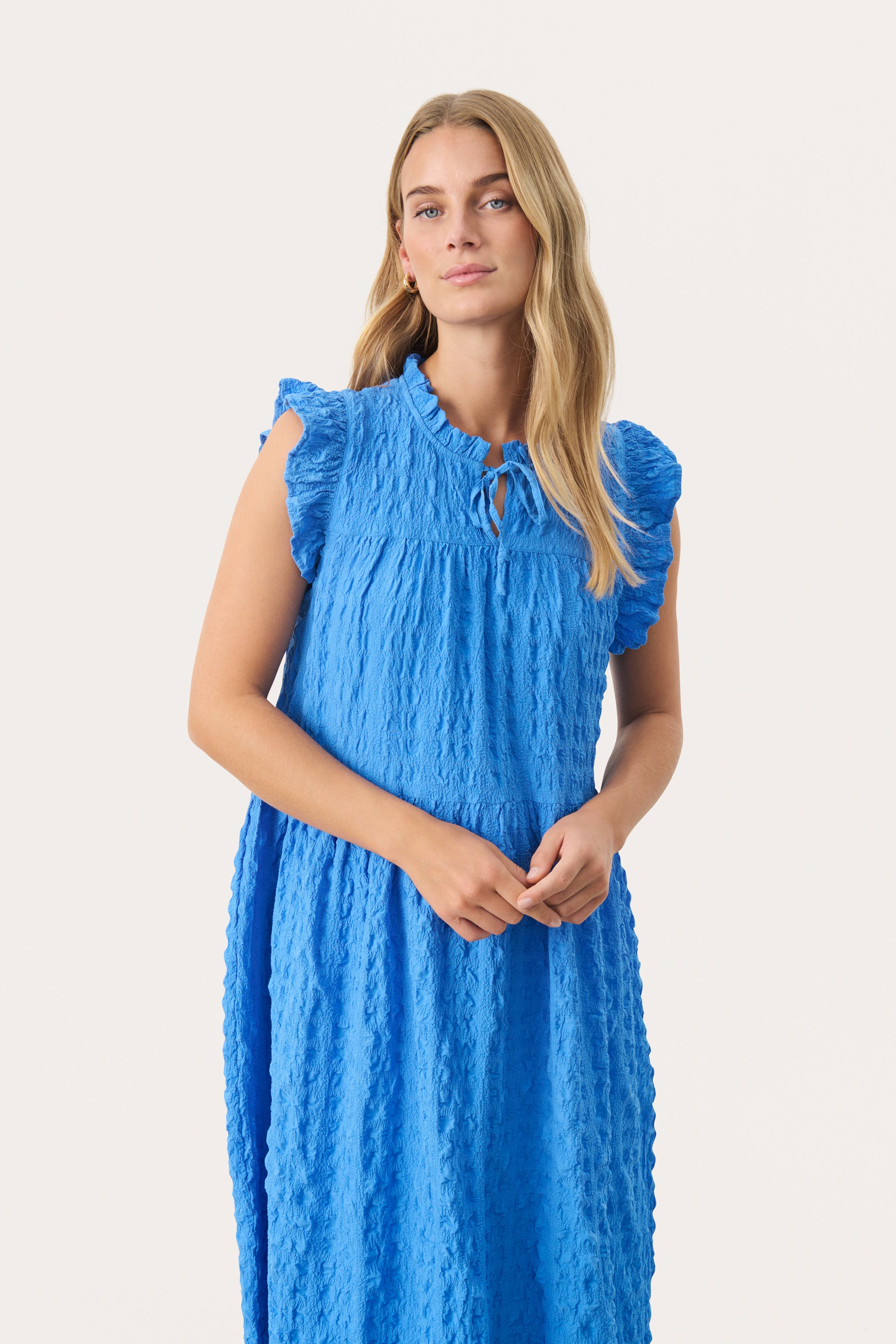 GimalinaPW Lange jurk met ruches LOOKBOOK FRONT 30308987-174041