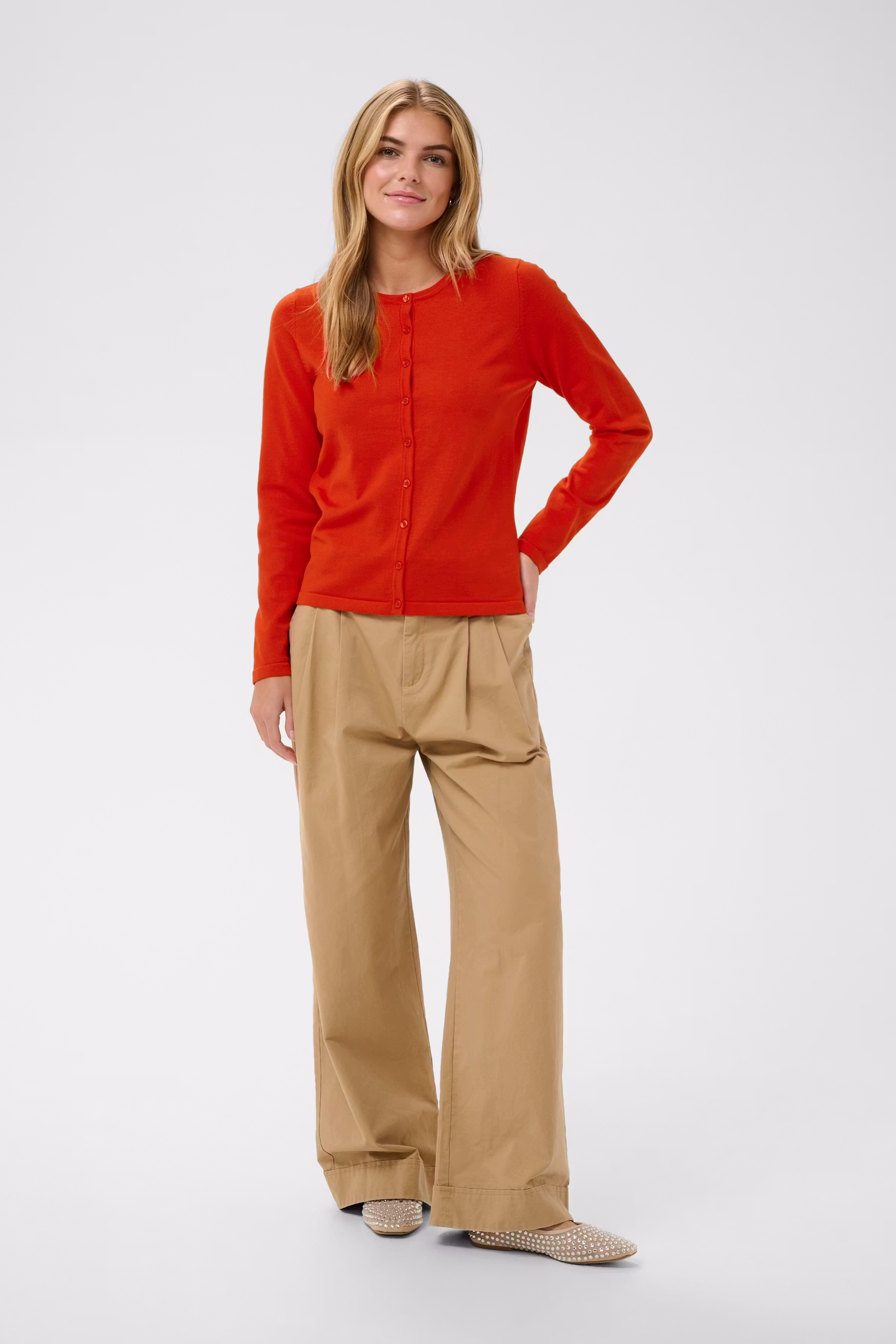 MilaSZ R-Neck Cardigan LOOKBOOK FRONT 30500005-181549