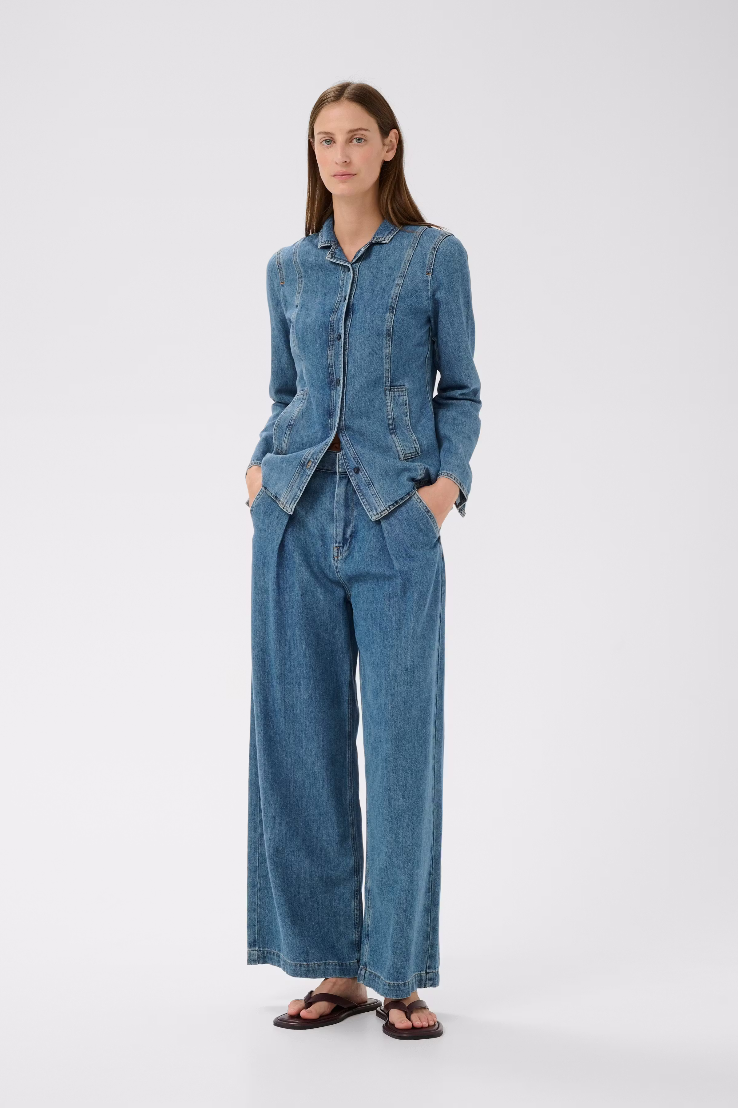 DOPHINAIW WIDE Bukser LOOKBOOK FRONT 30112324-900006619