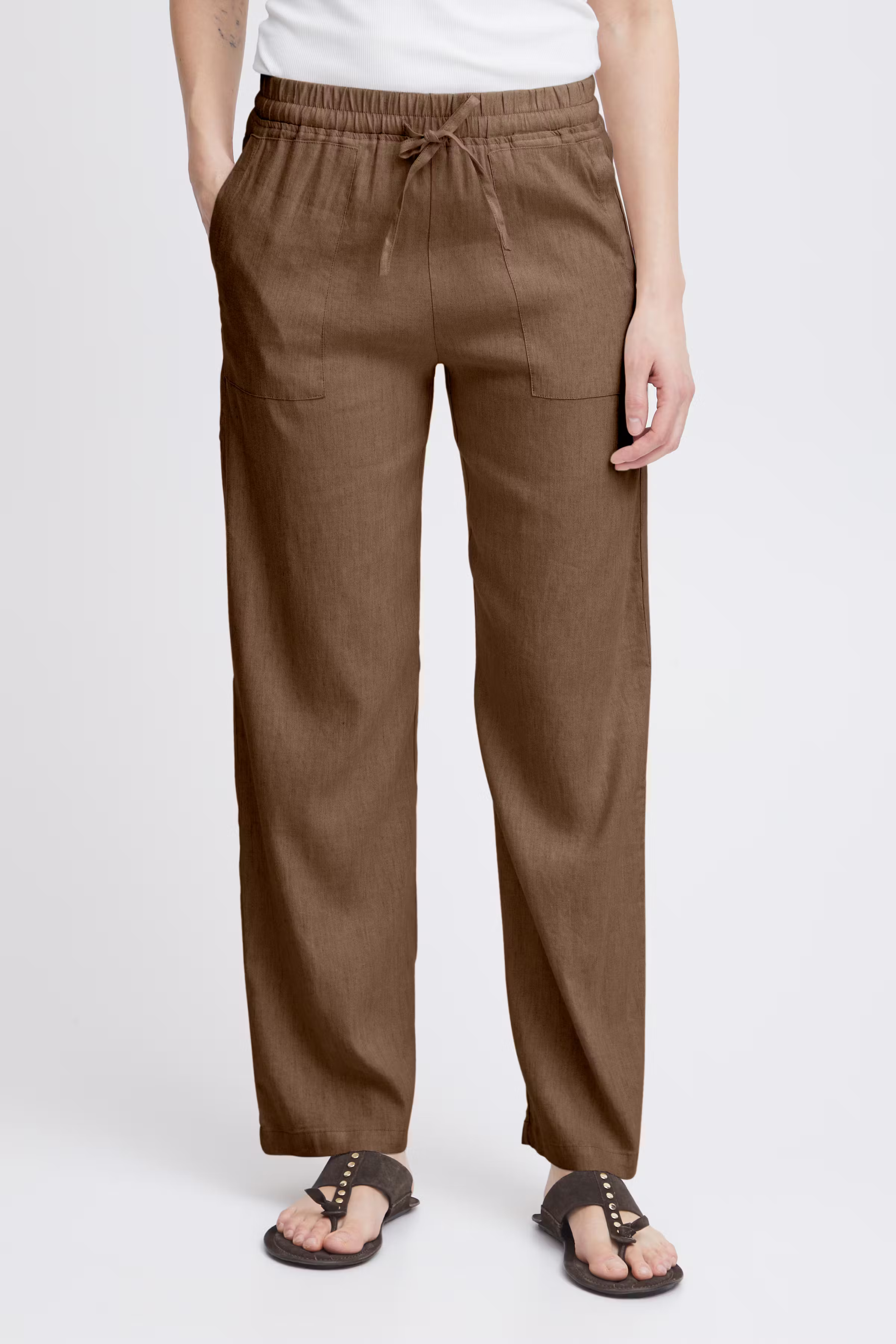 PZLUCA Full Length Wide Leg Bukser LOOKBOOK FRONT 50208020-181027