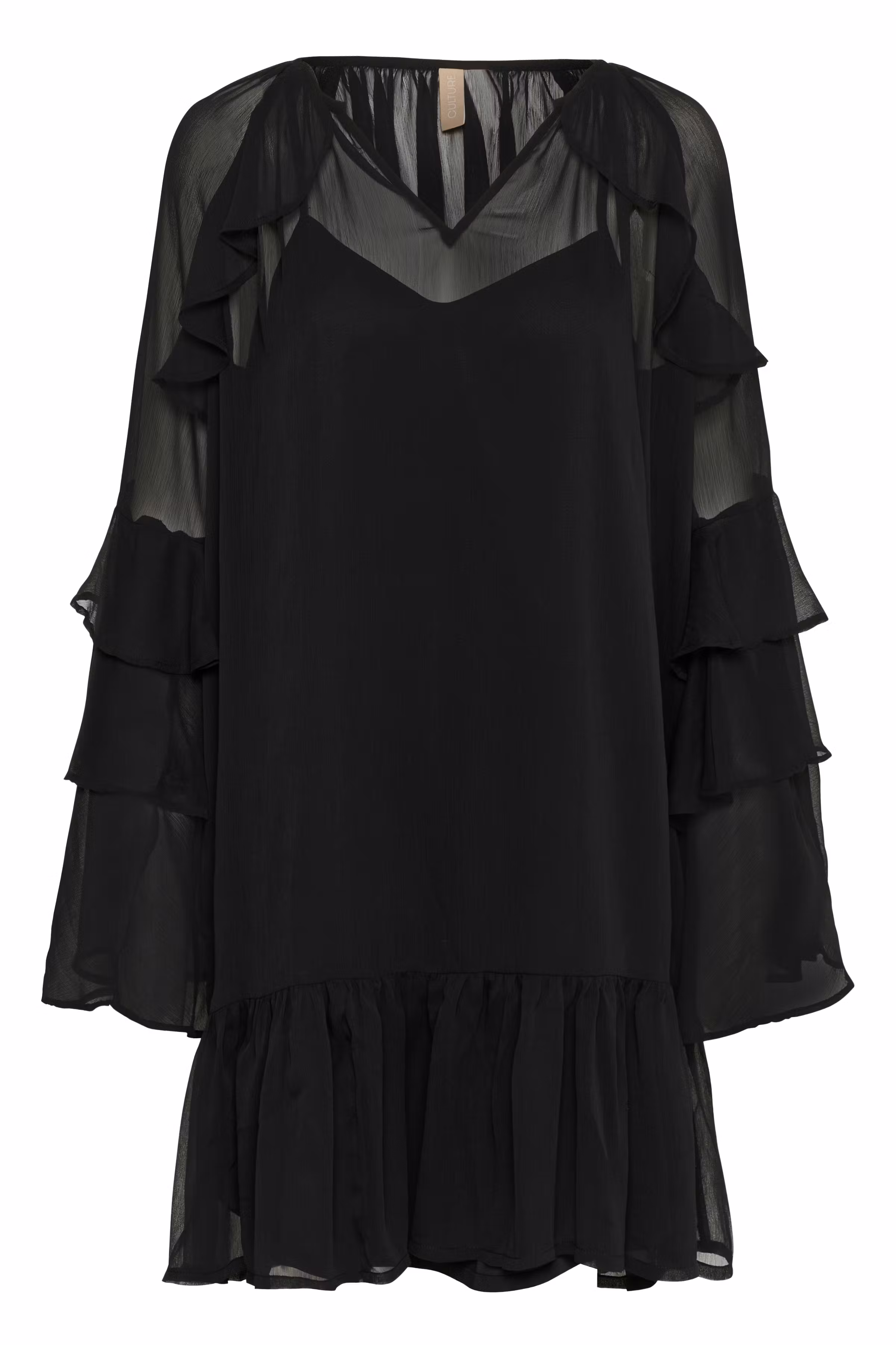 CUlianoa Kjole med flæseærmer PACK FRONT 50112466-500012