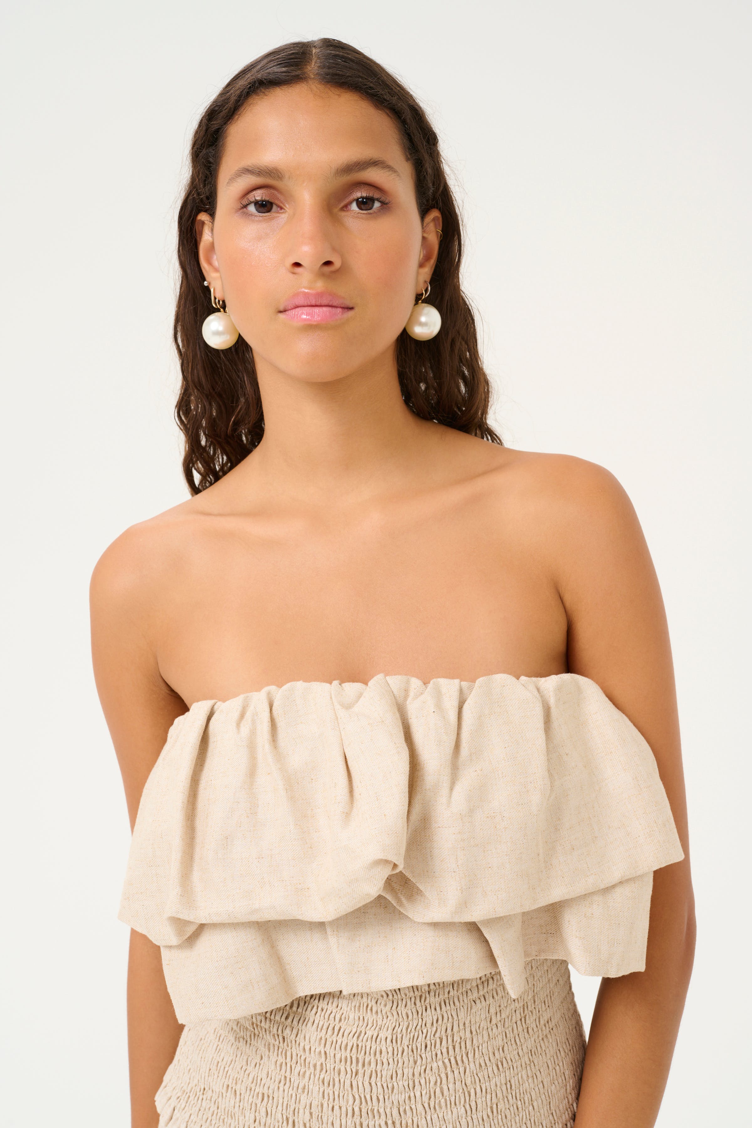 KBVala Topp i linneblandning LOOKBOOK DETAIL 10105480-1613101