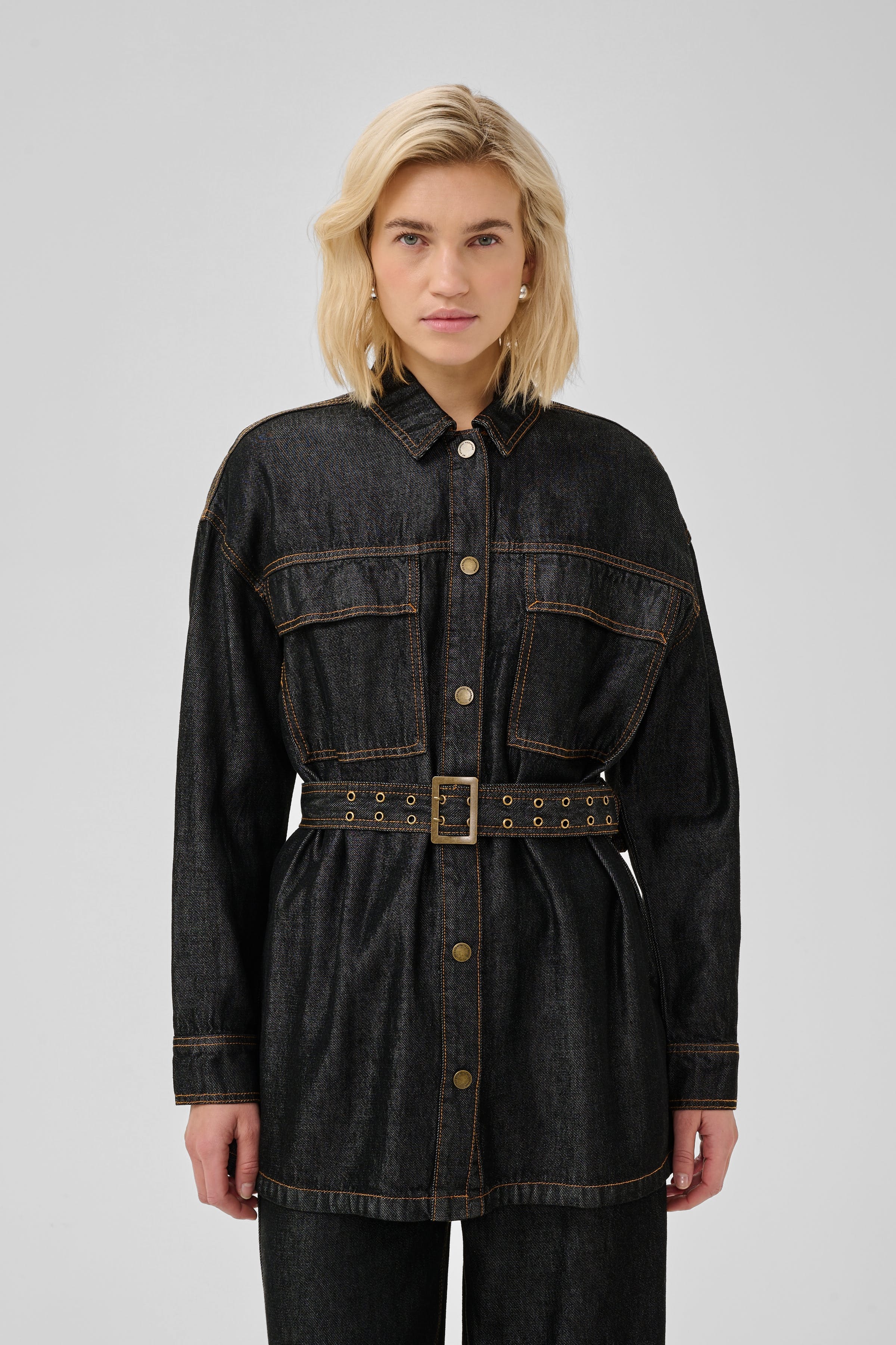 MWNessie Denimskjorta LOOKBOOK FRONT 10705491-100073
