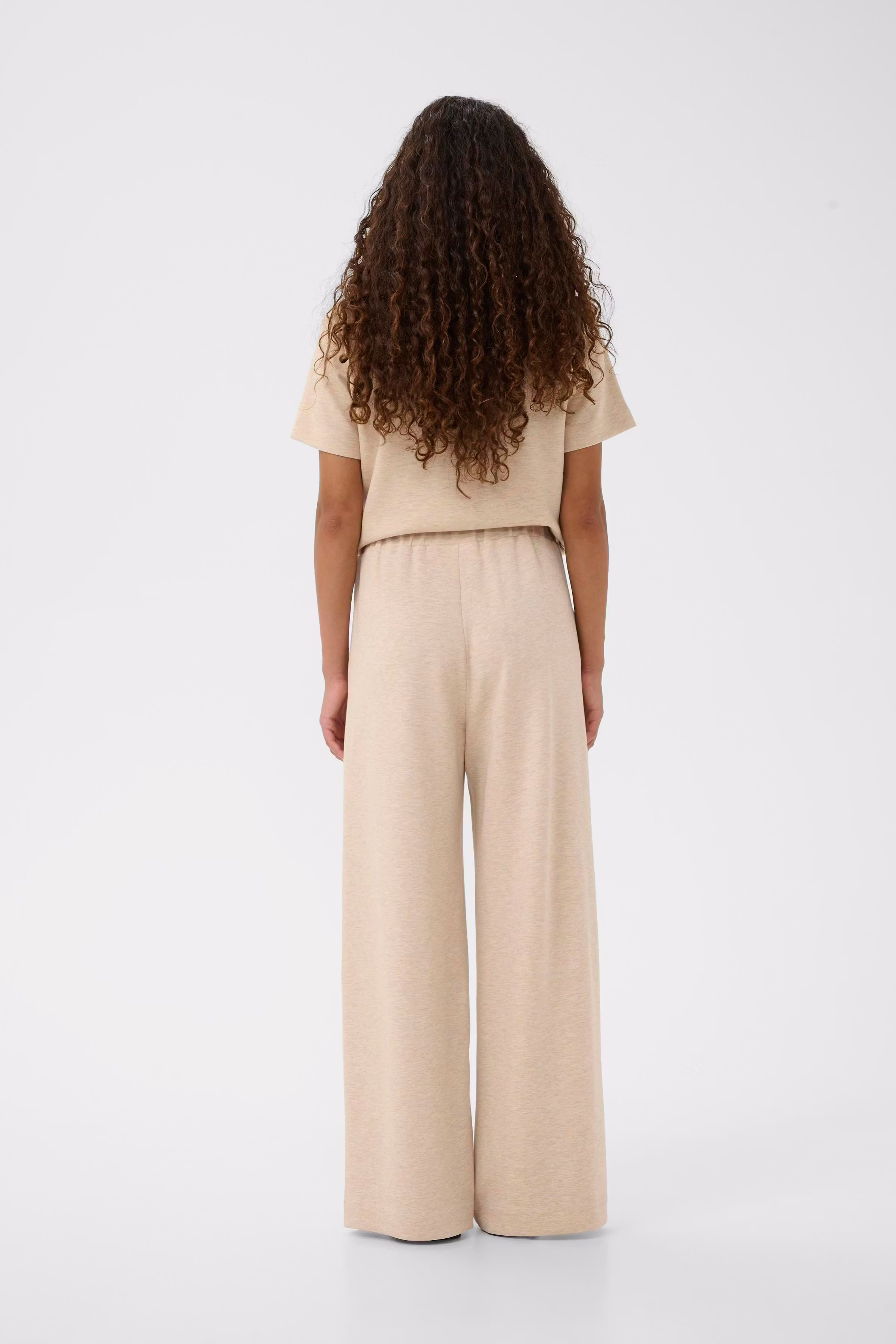 GincetteIW Melange Byxor LOOKBOOK BACK 30110741-1304031