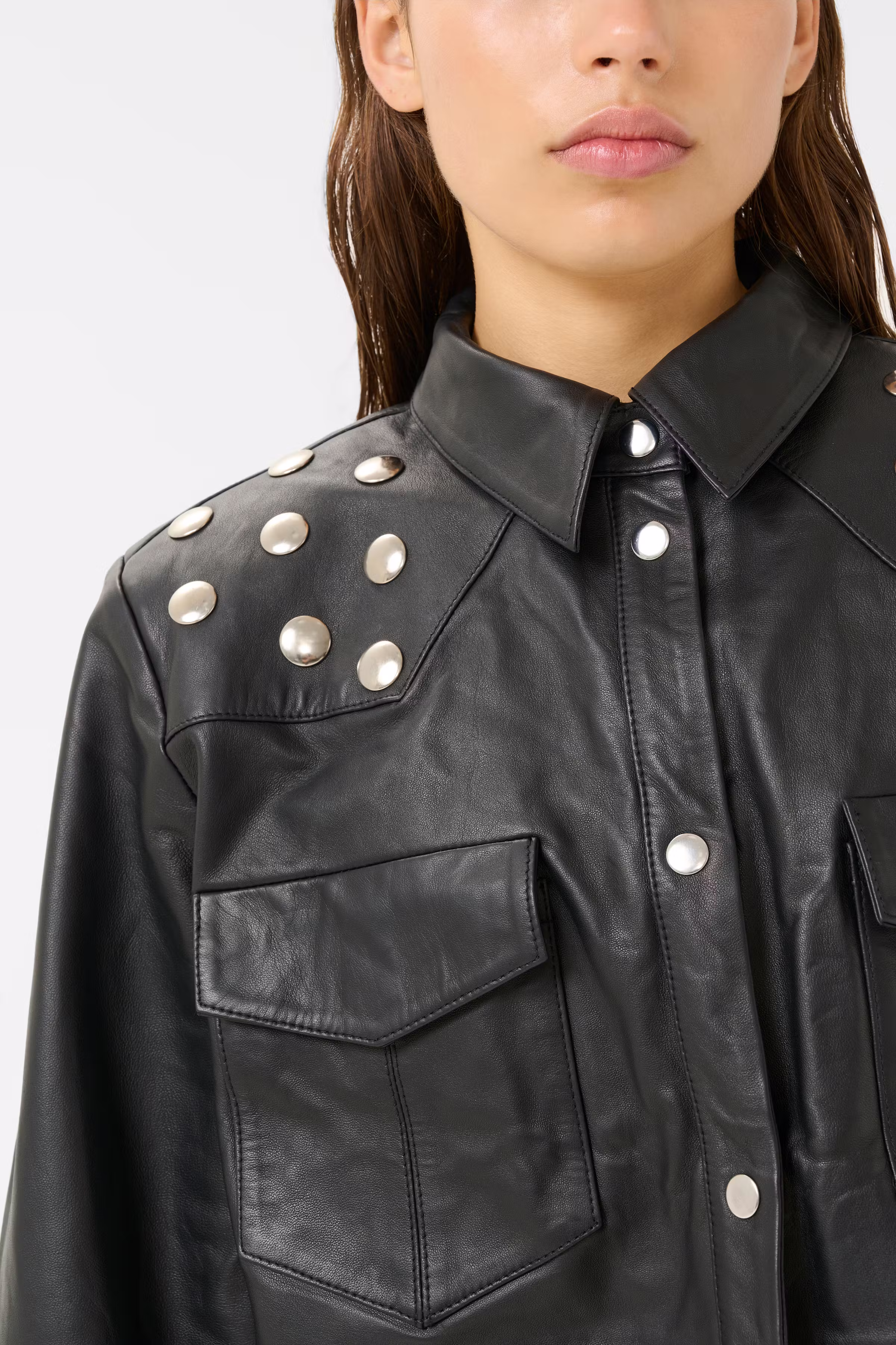 GZrio Leren overhemd LOOKBOOK DETAIL 10910464-100017