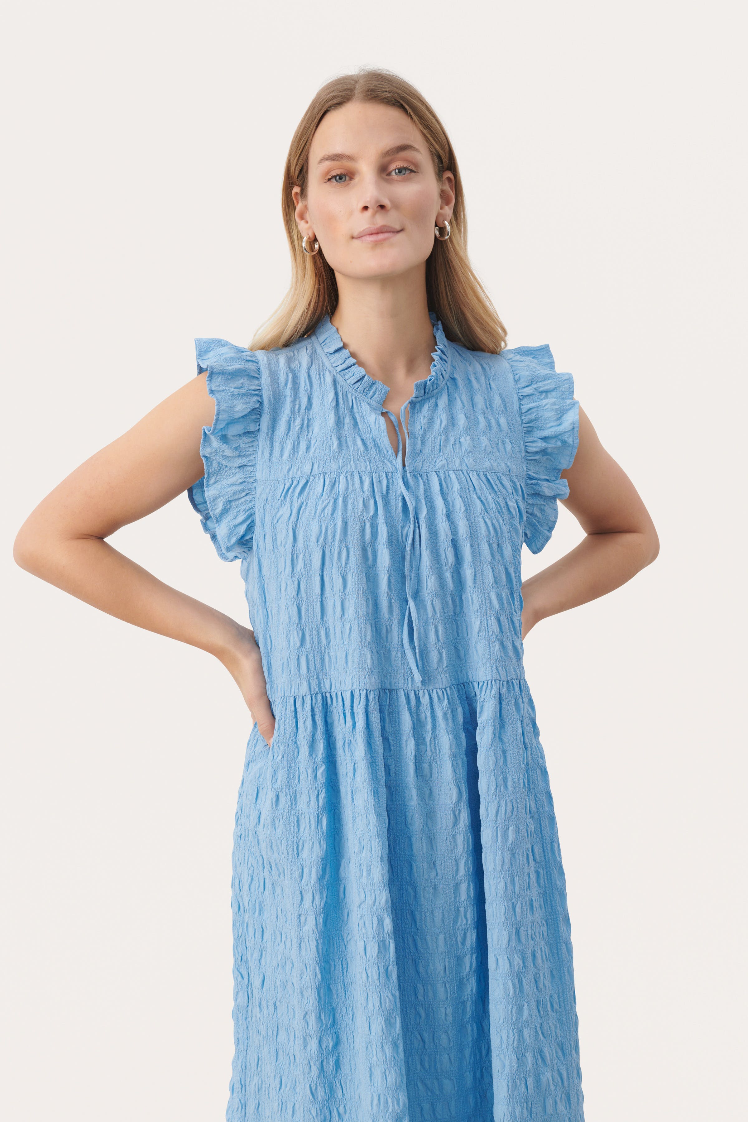 GimalinaPW Lange jurk met ruches LOOKBOOK FRONT 30308987-164120