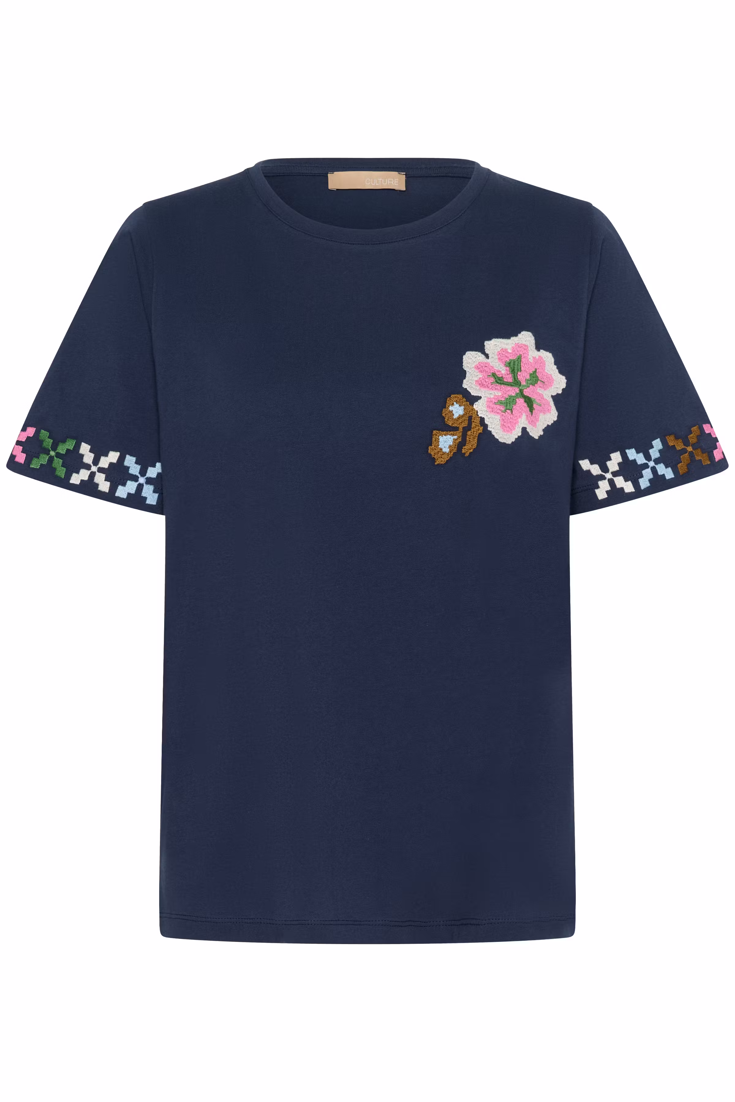 CUbama T-shirt met borduursel PACK FRONT 50112733-194024