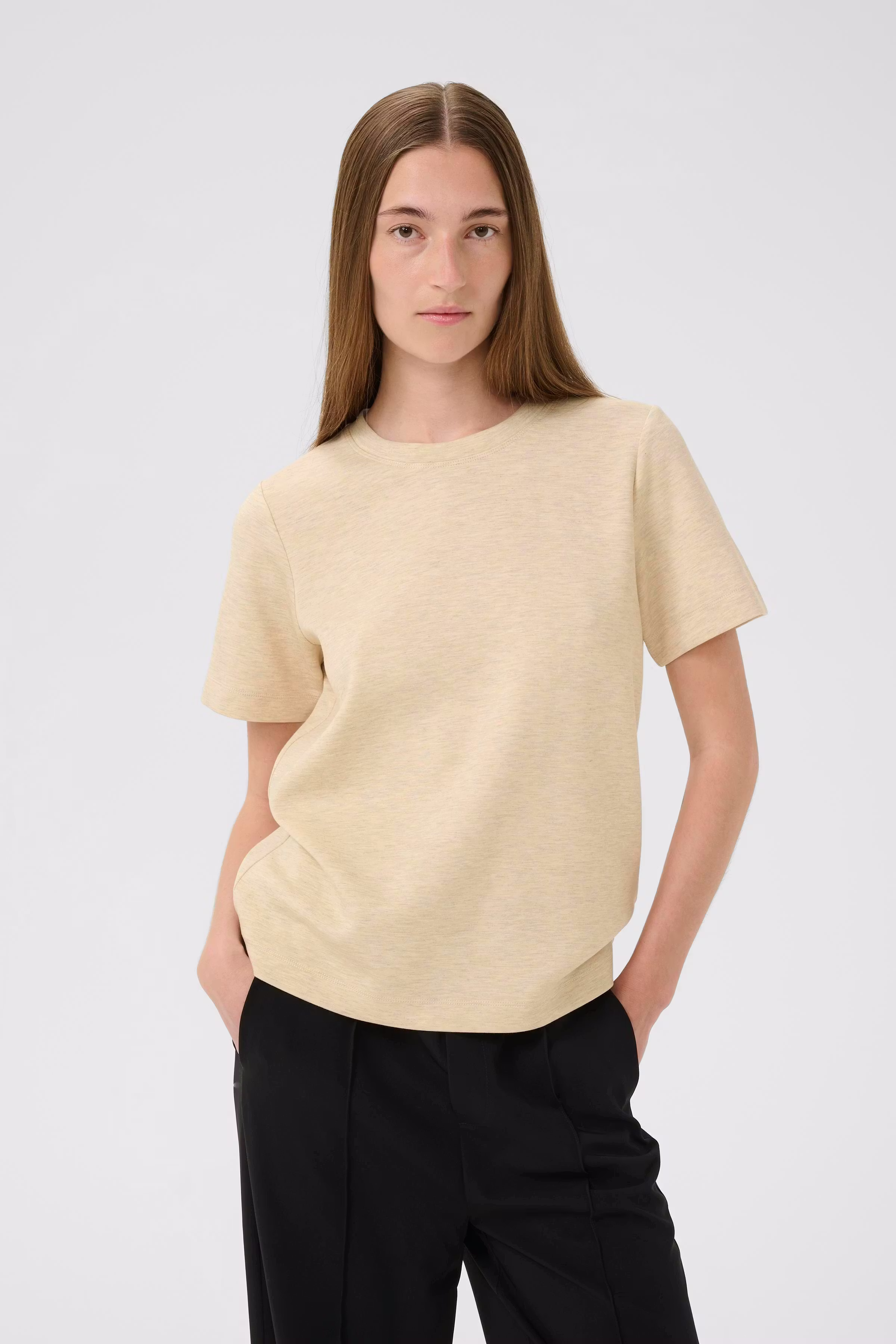 VincentIW Melange Karmen T-shirt LOOKBOOK FRONT 30107053-1304031