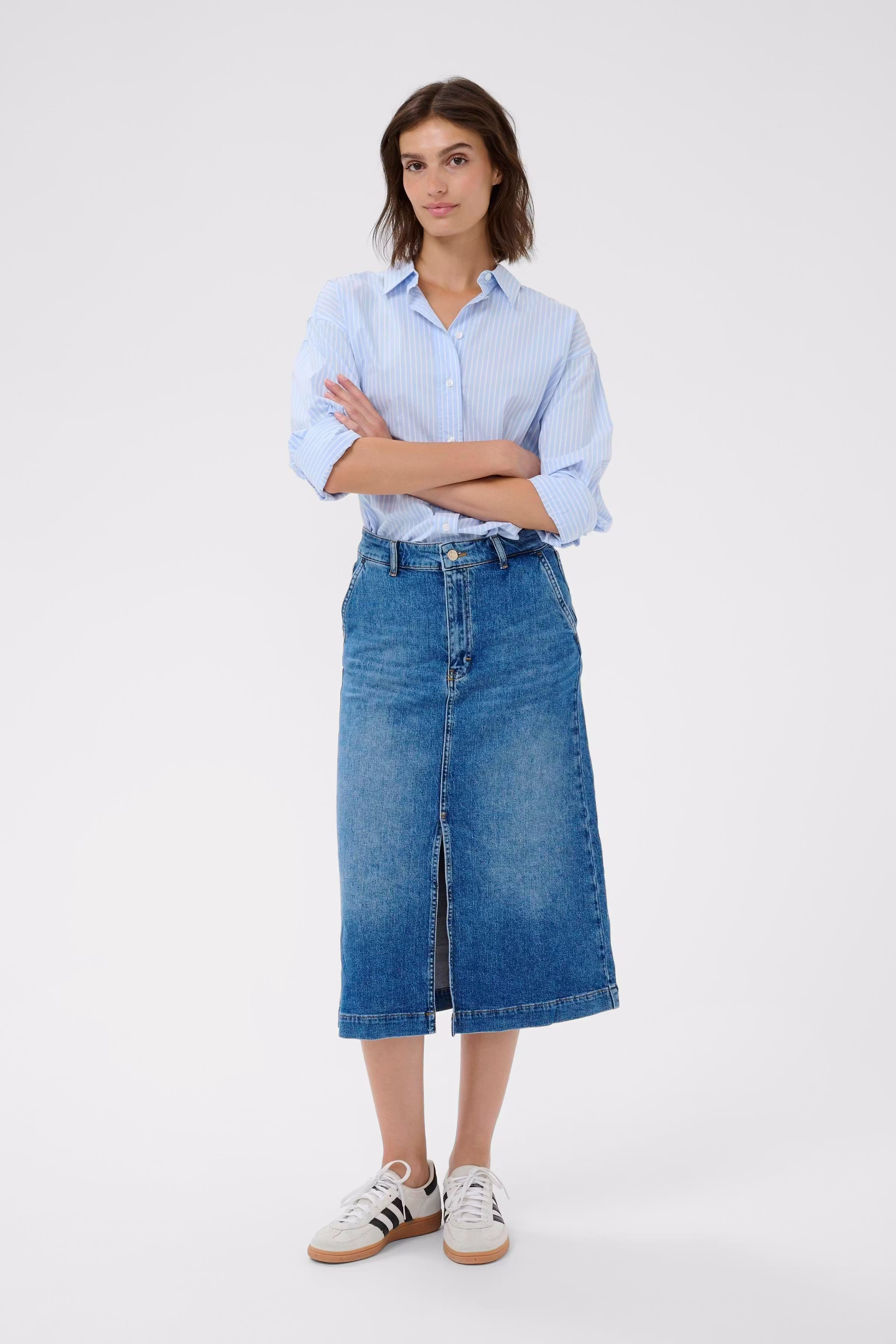 CaliaPW Denim skirt LOOKBOOK FRONT 30307922-300145