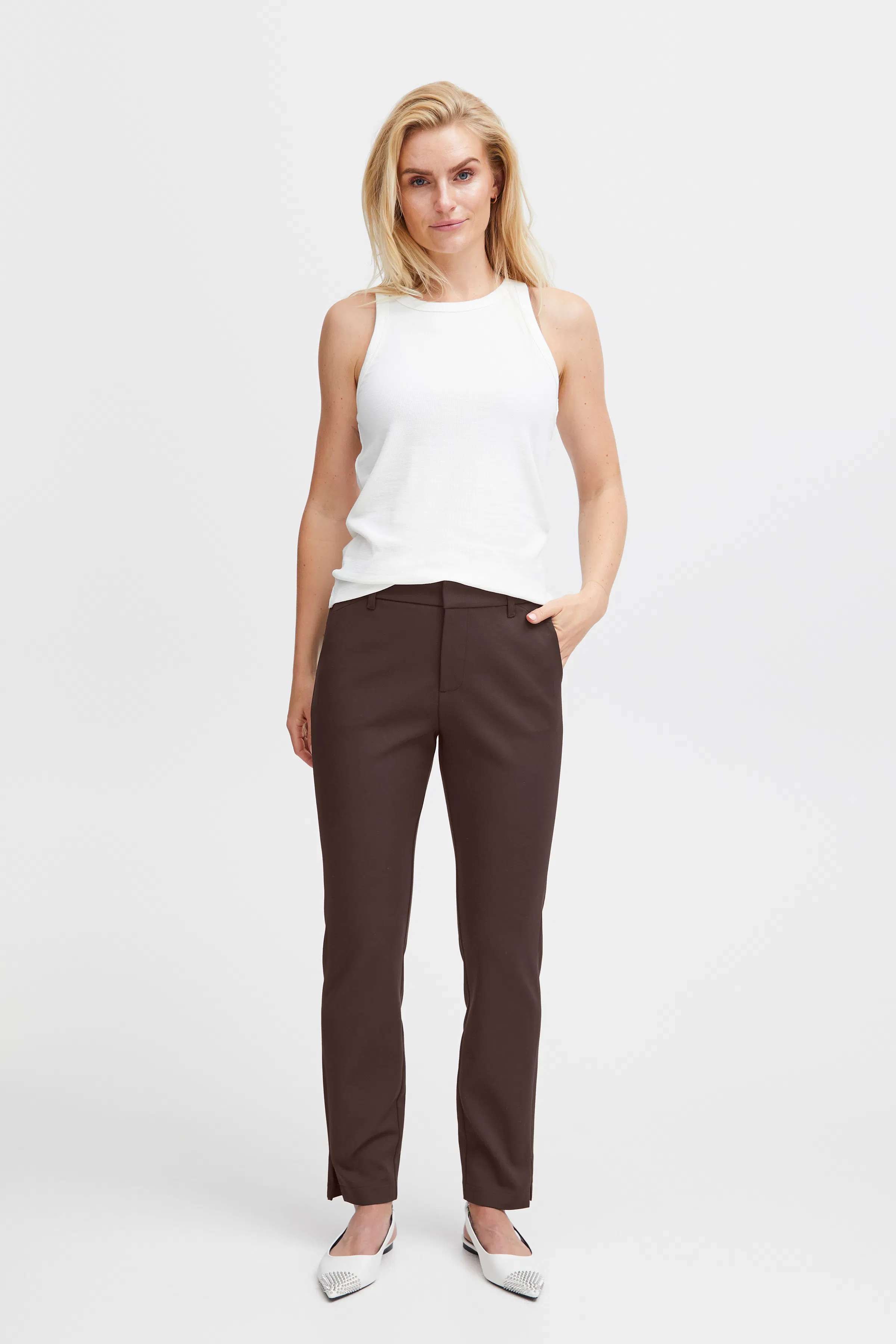 PZBINDY High Waist, Ankle Skinny Leg Bukser LOOKBOOK FRONT 50206891-191016