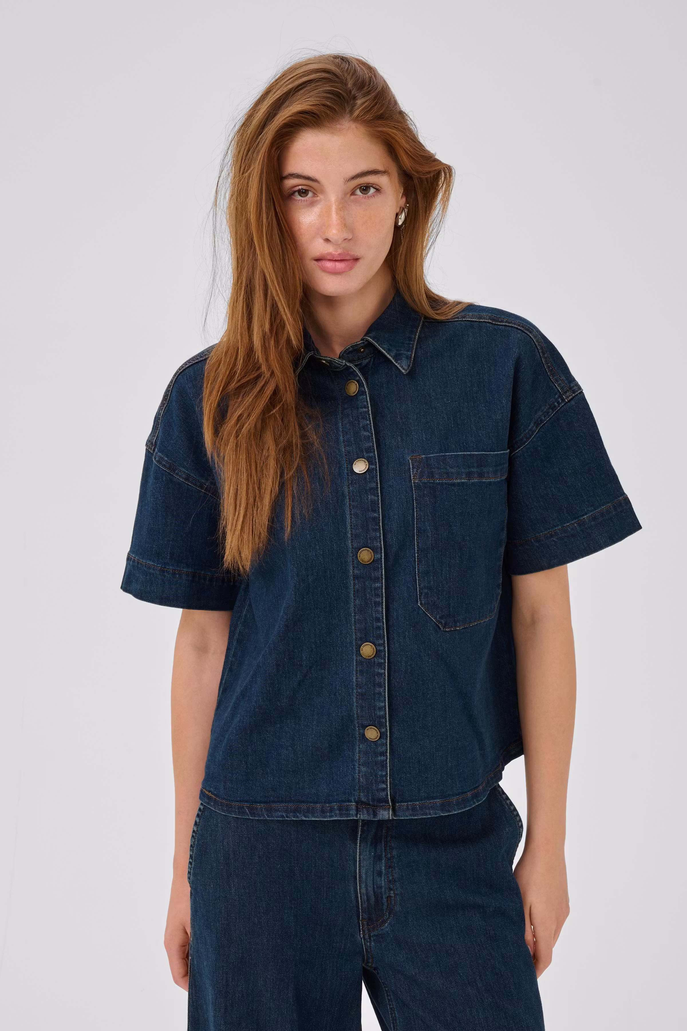 MWLinn Denim overhemd LOOKBOOK FRONT 10705461-100061